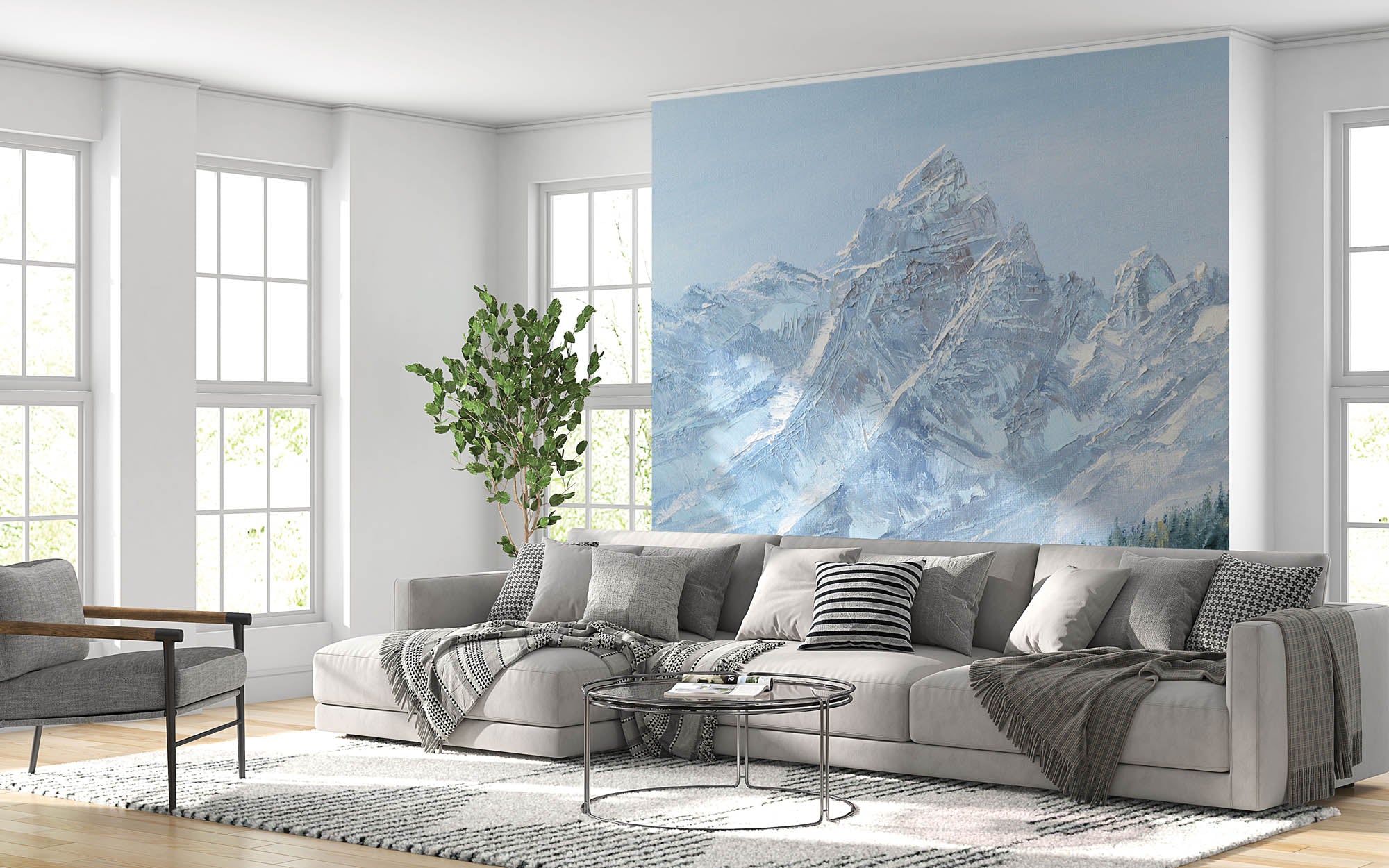 Bergen geschilderd - LW00144 Fotobehang