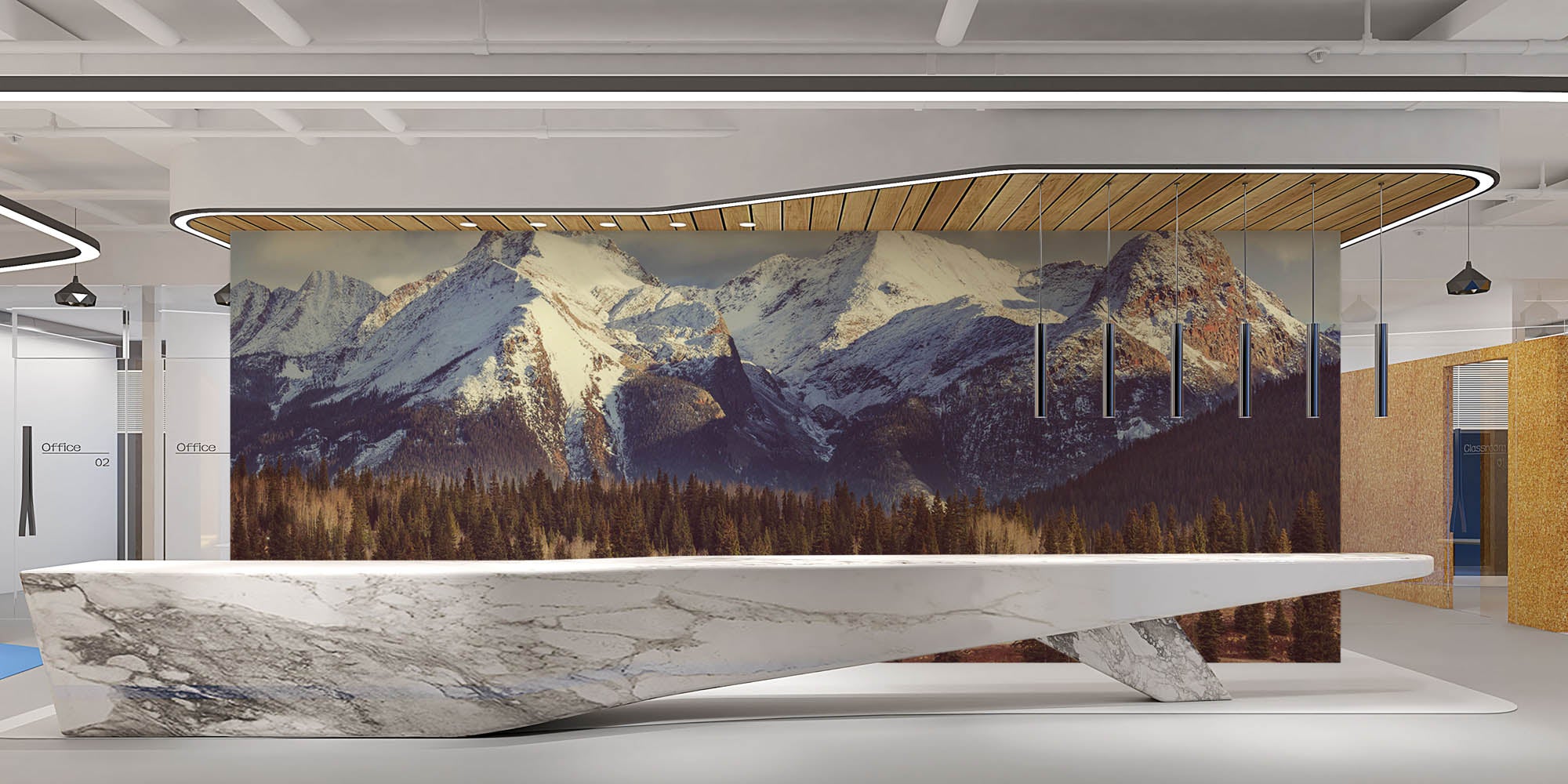 Berglandschap Rocky Mountains  - LW00127 Fotobehang