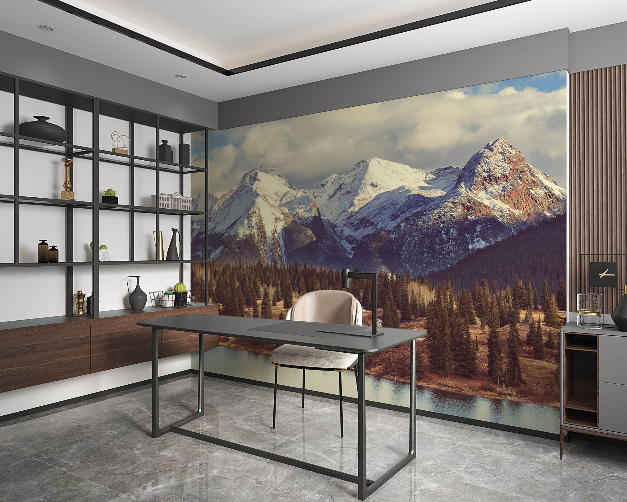 Berglandschap Rocky Mountains  - LW00127 Fotobehang