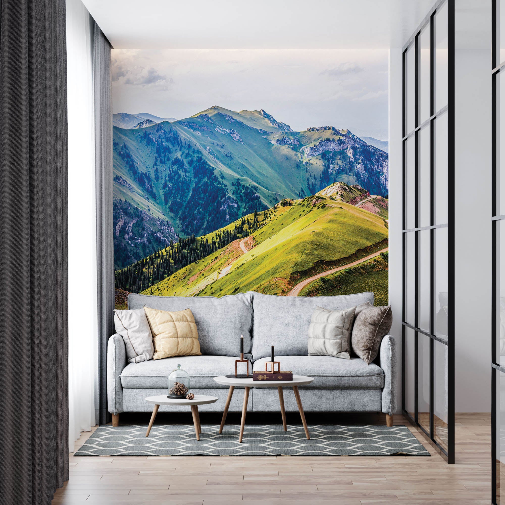 Bergpad in zomer  - LW00142 Fotobehang