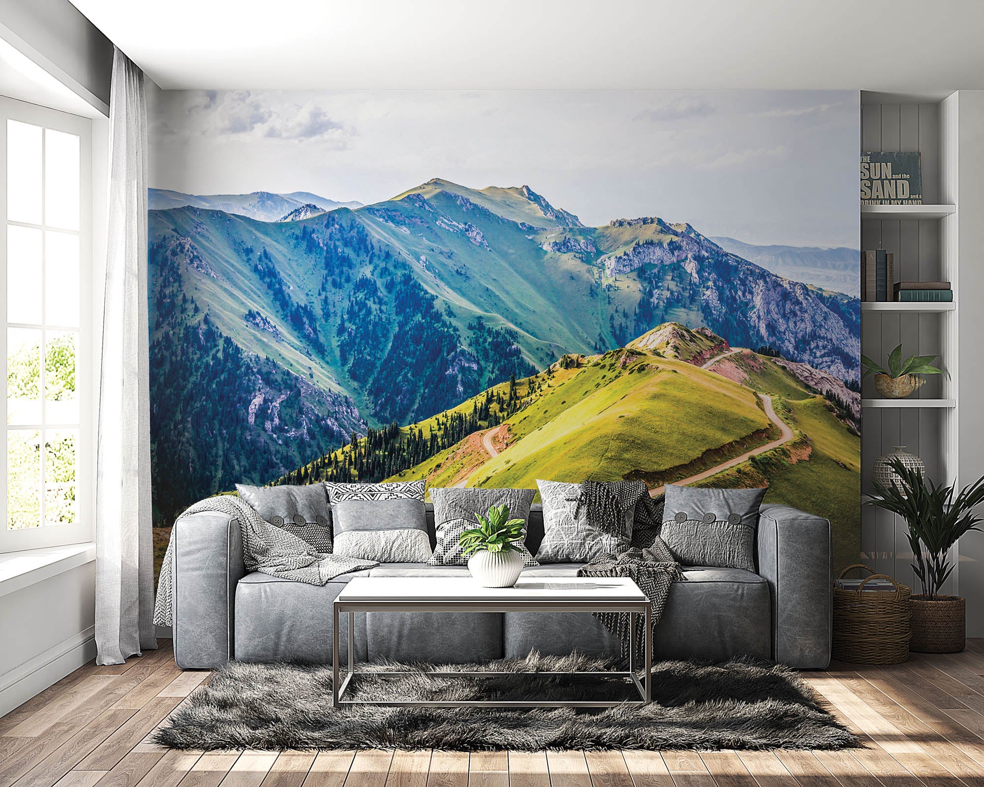 Bergpad in zomer  - LW00142 Fotobehang