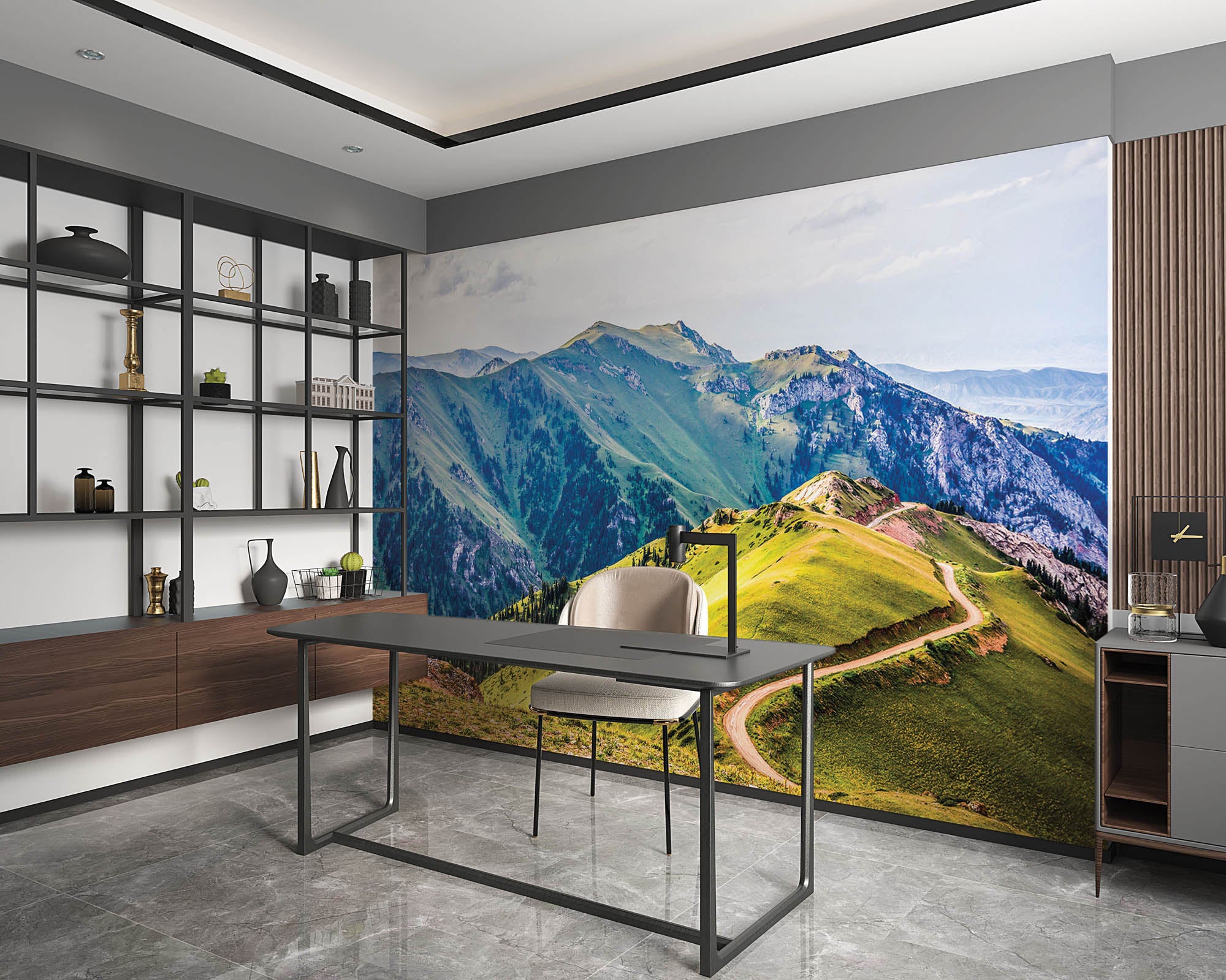 Bergpad in zomer  - LW00142 Fotobehang