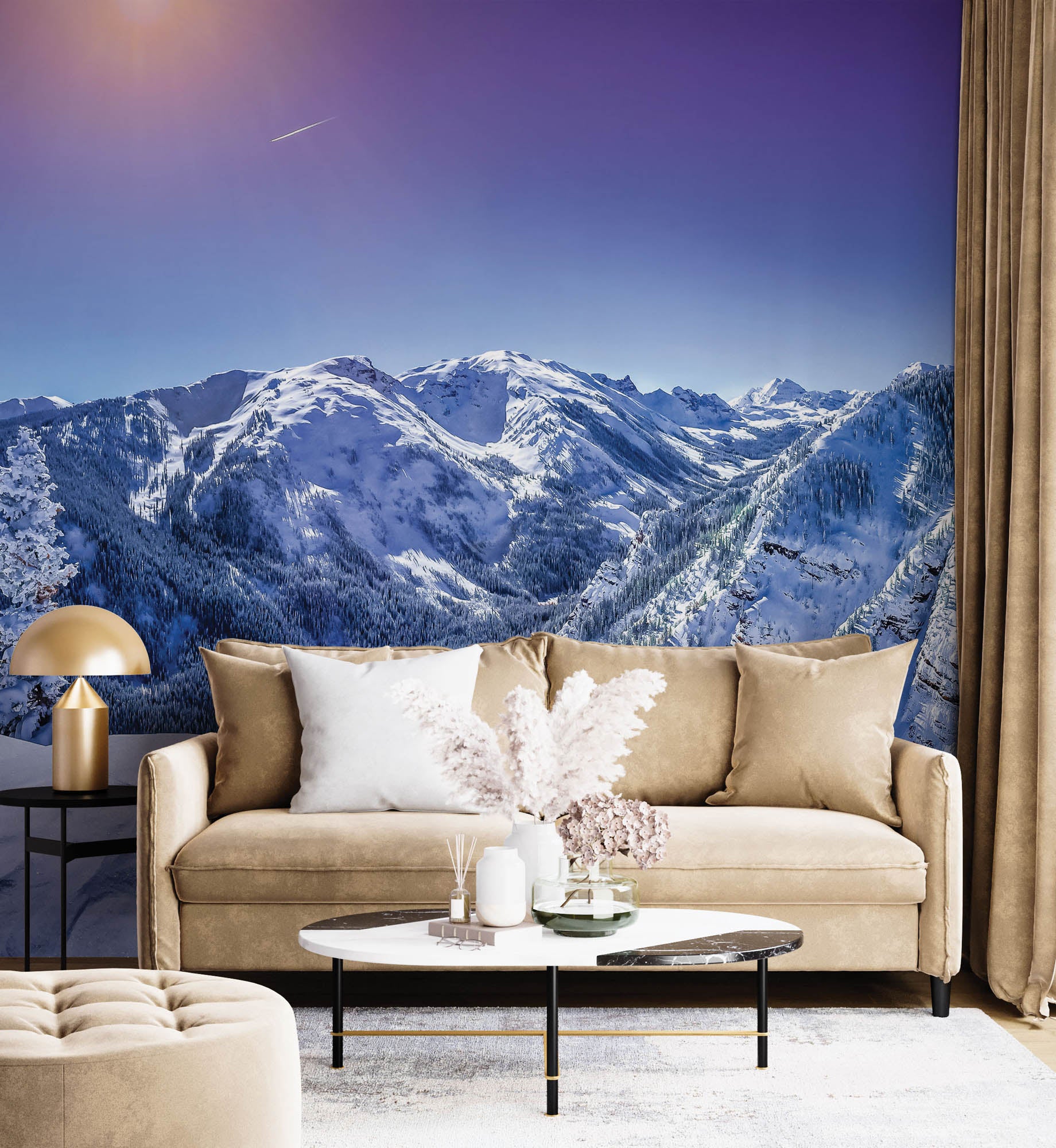 Besneeuwde bergtoppen - LW00122 Fotobehang