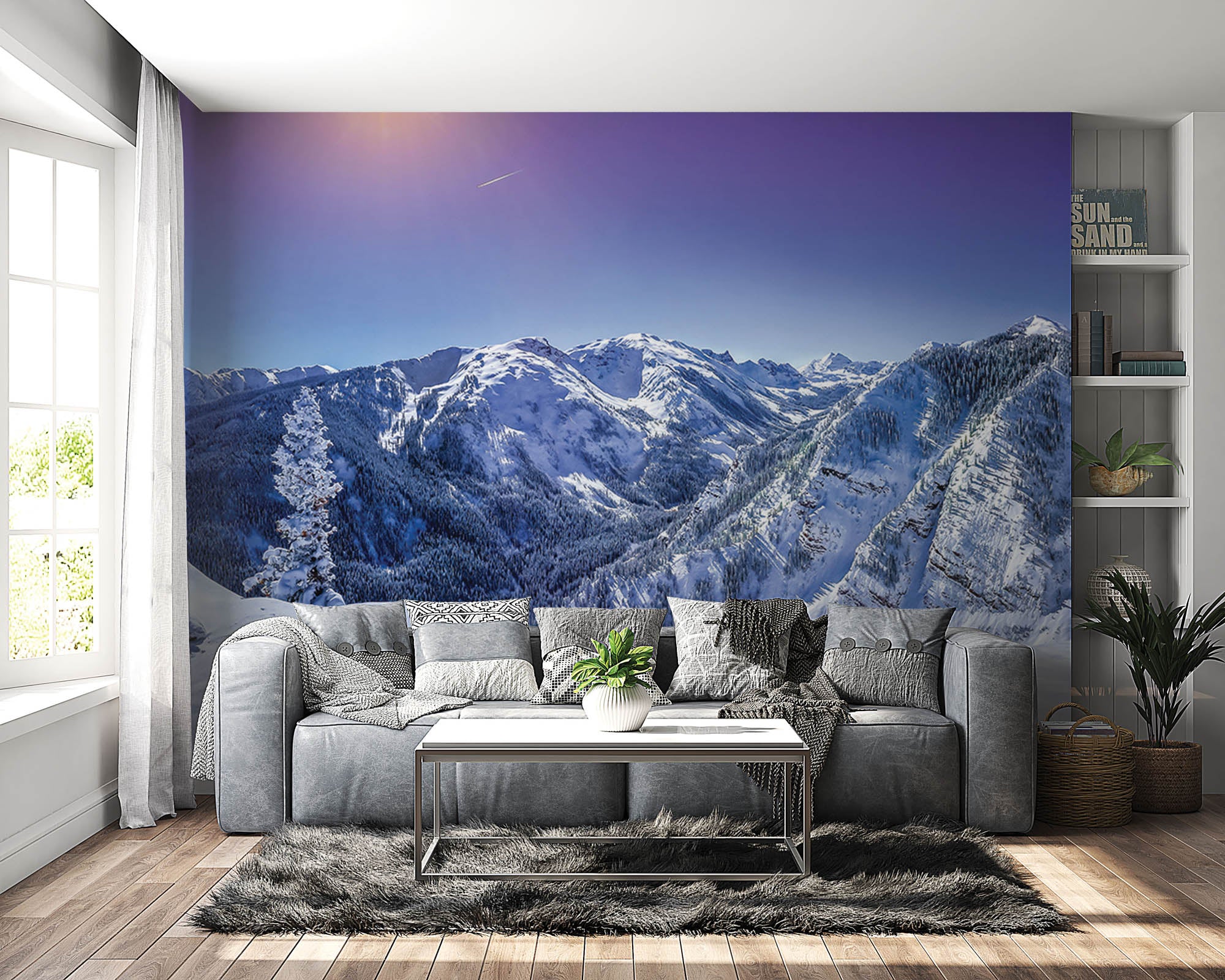 Besneeuwde bergtoppen - LW00122 Fotobehang