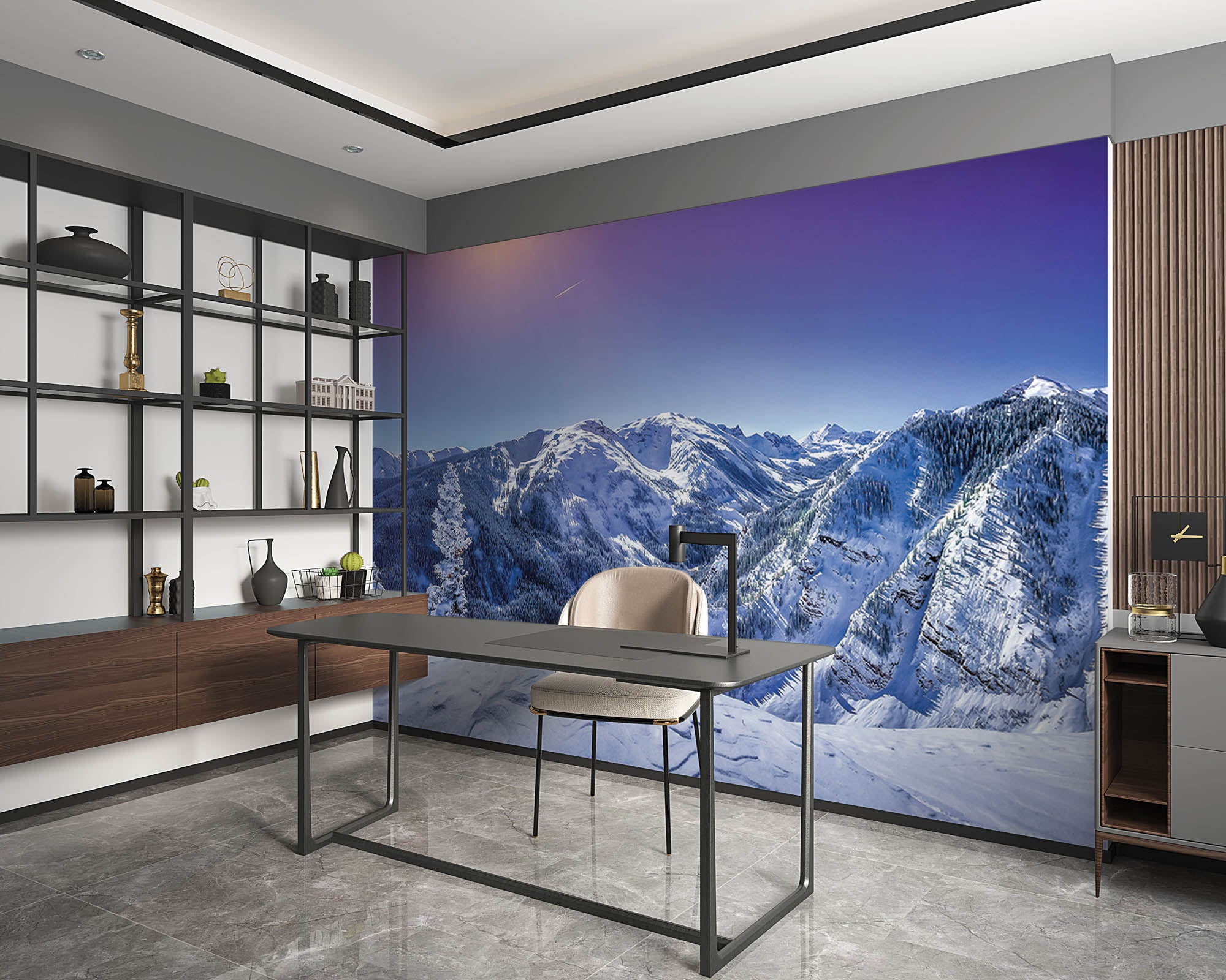 Besneeuwde bergtoppen - LW00122 Fotobehang