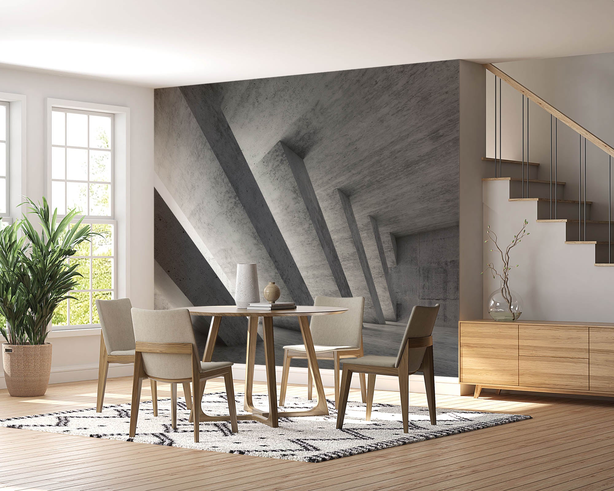 Betonnen pilaren - LW0008 Fotobehang