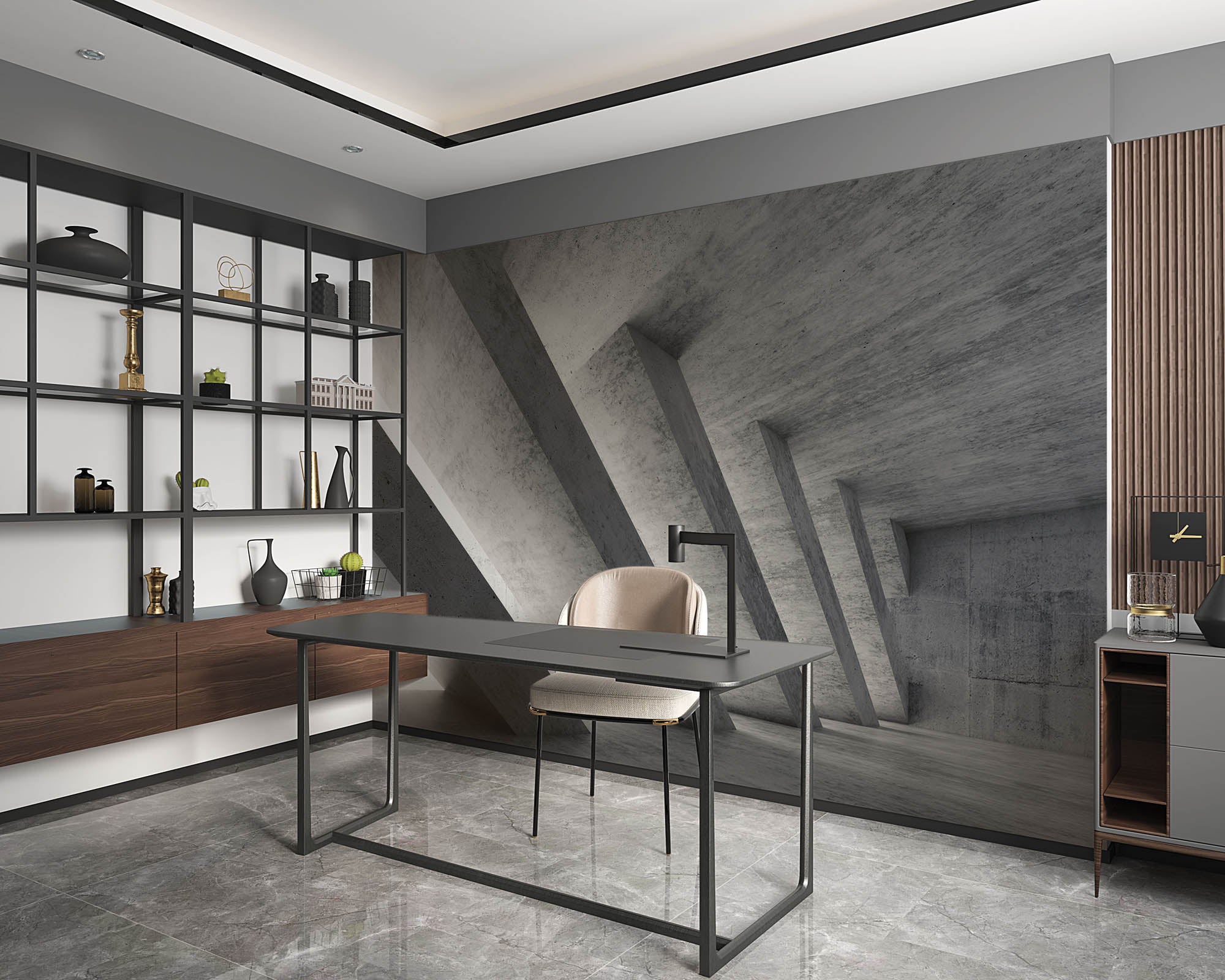 Betonnen pilaren - LW0008 Fotobehang