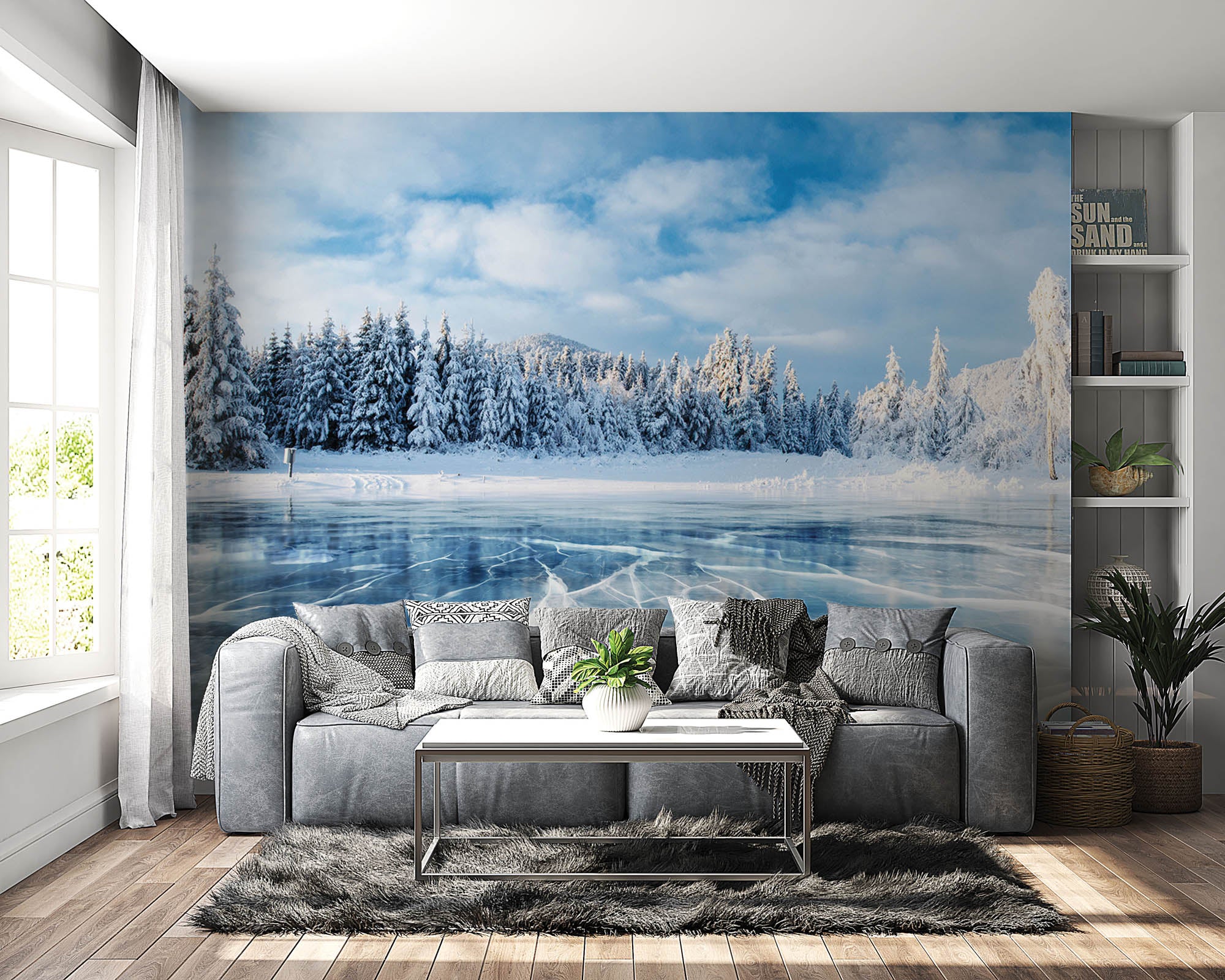 Bevroren meer - LW00279 Fotobehang