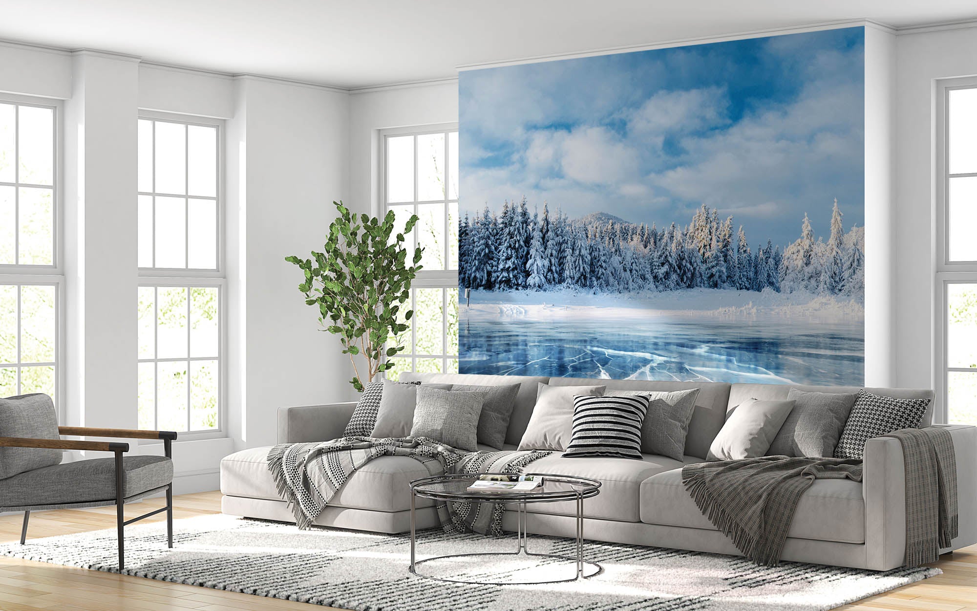 Bevroren meer - LW00279 Fotobehang