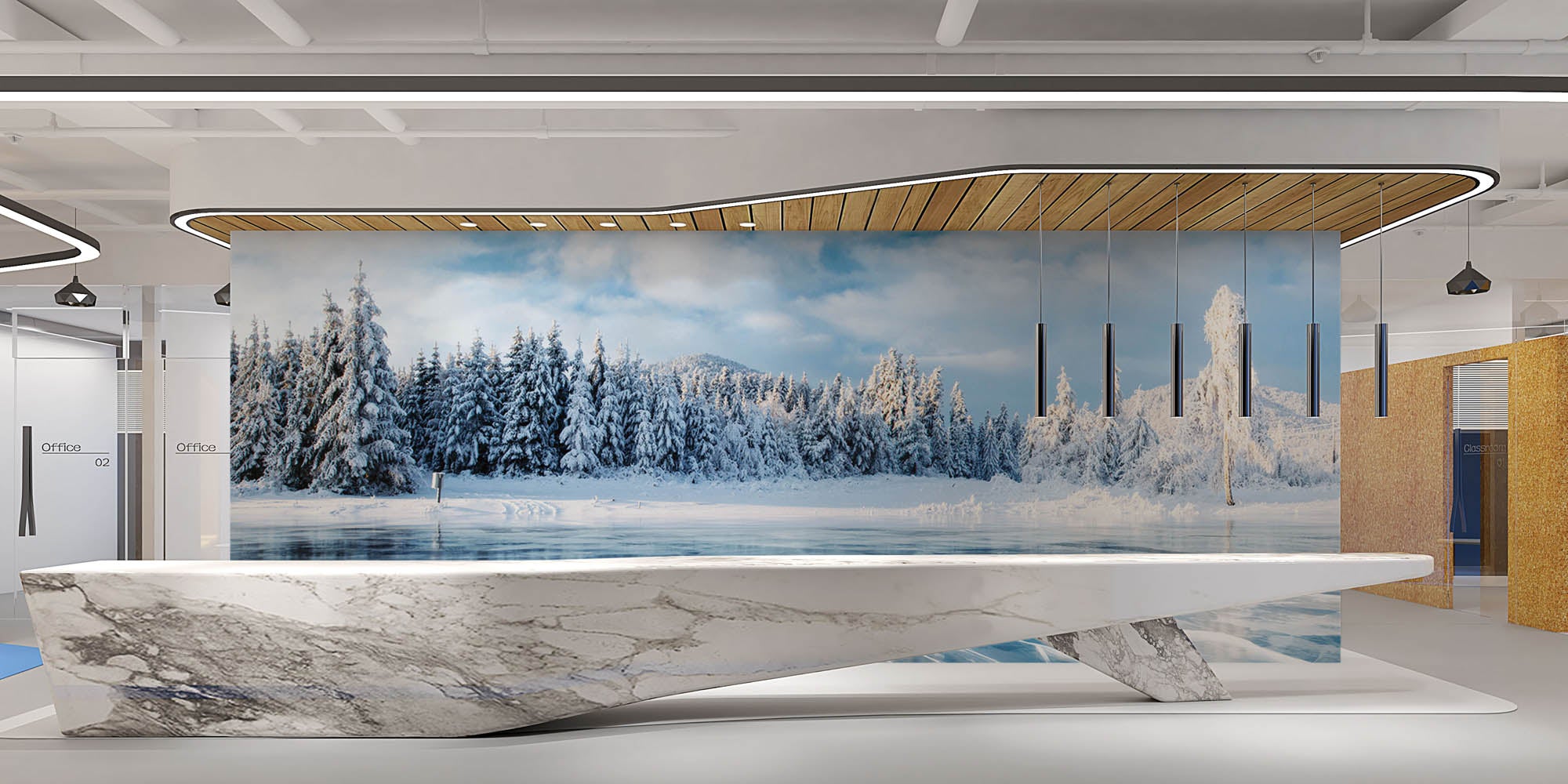 Bevroren meer - LW00279 Fotobehang