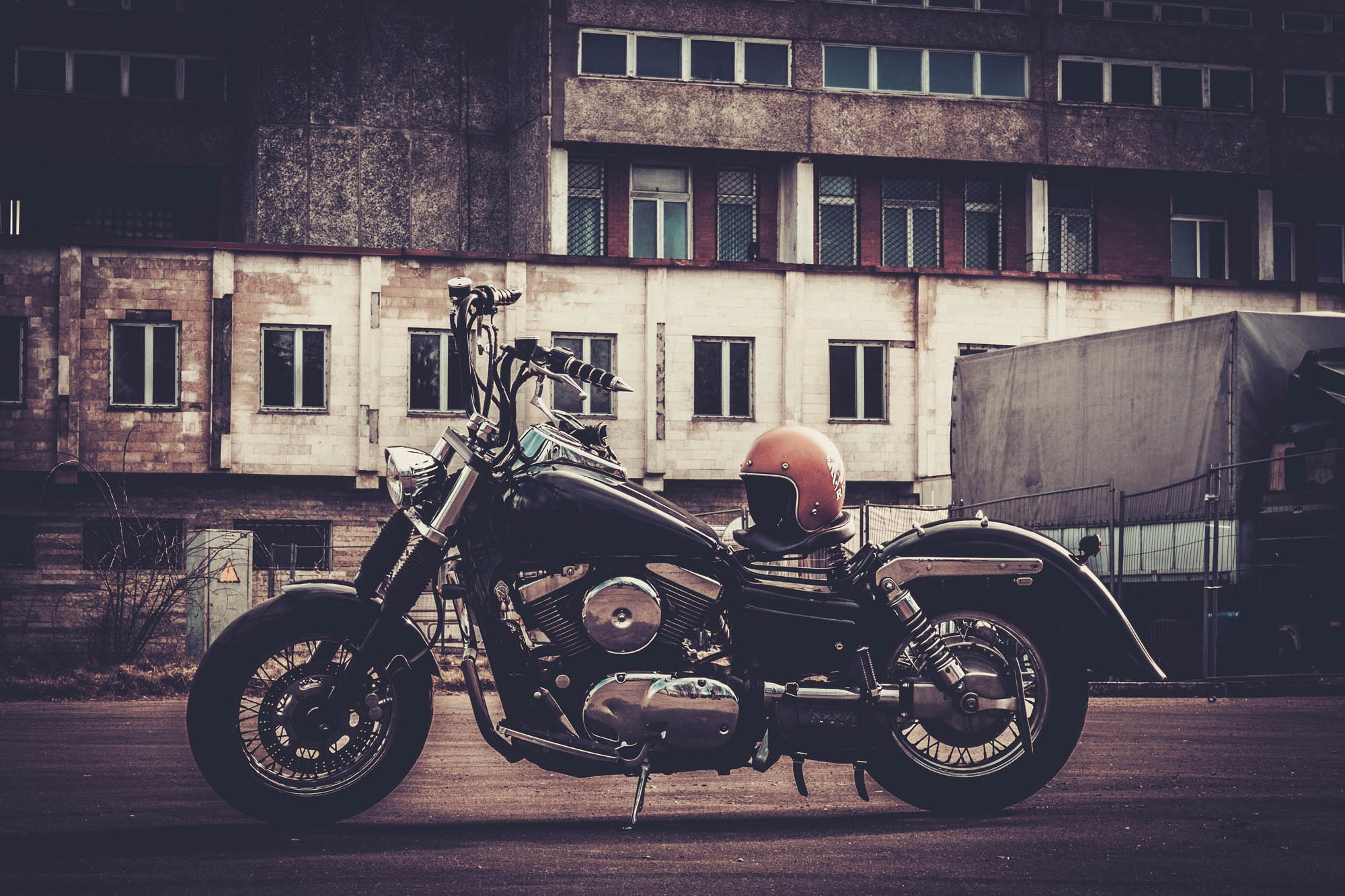 Bobber motor - LW00415 Fotobehang