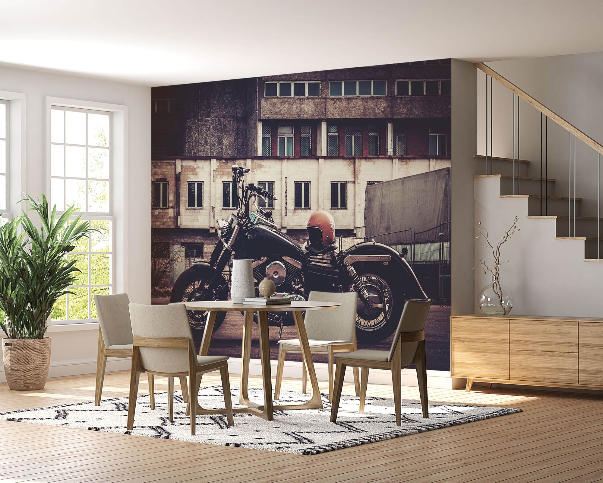 Bobber motor - LW00415 Fotobehang