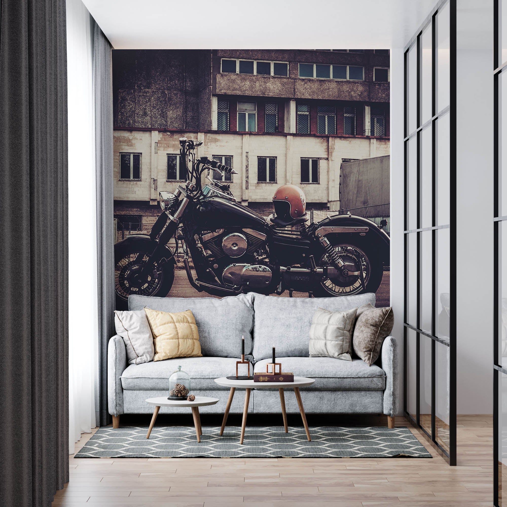 Bobber motor - LW00415 Fotobehang