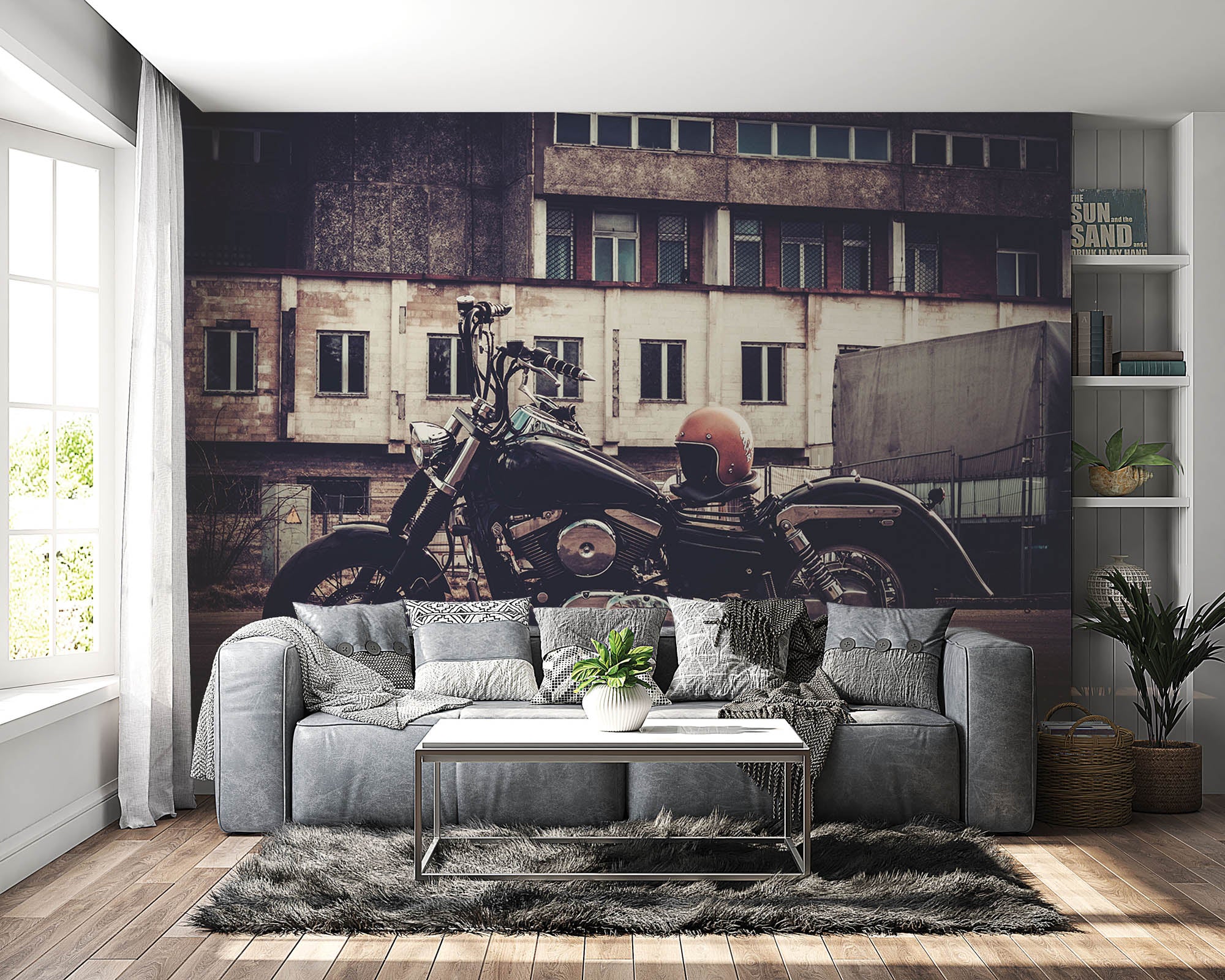 Bobber motor - LW00415 Fotobehang