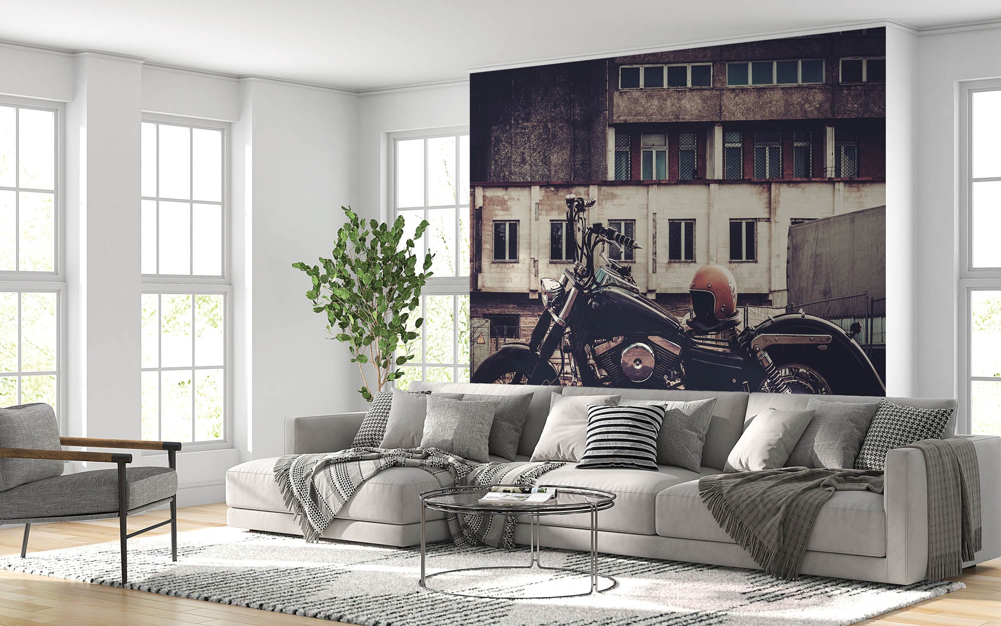 Bobber motor - LW00415 Fotobehang