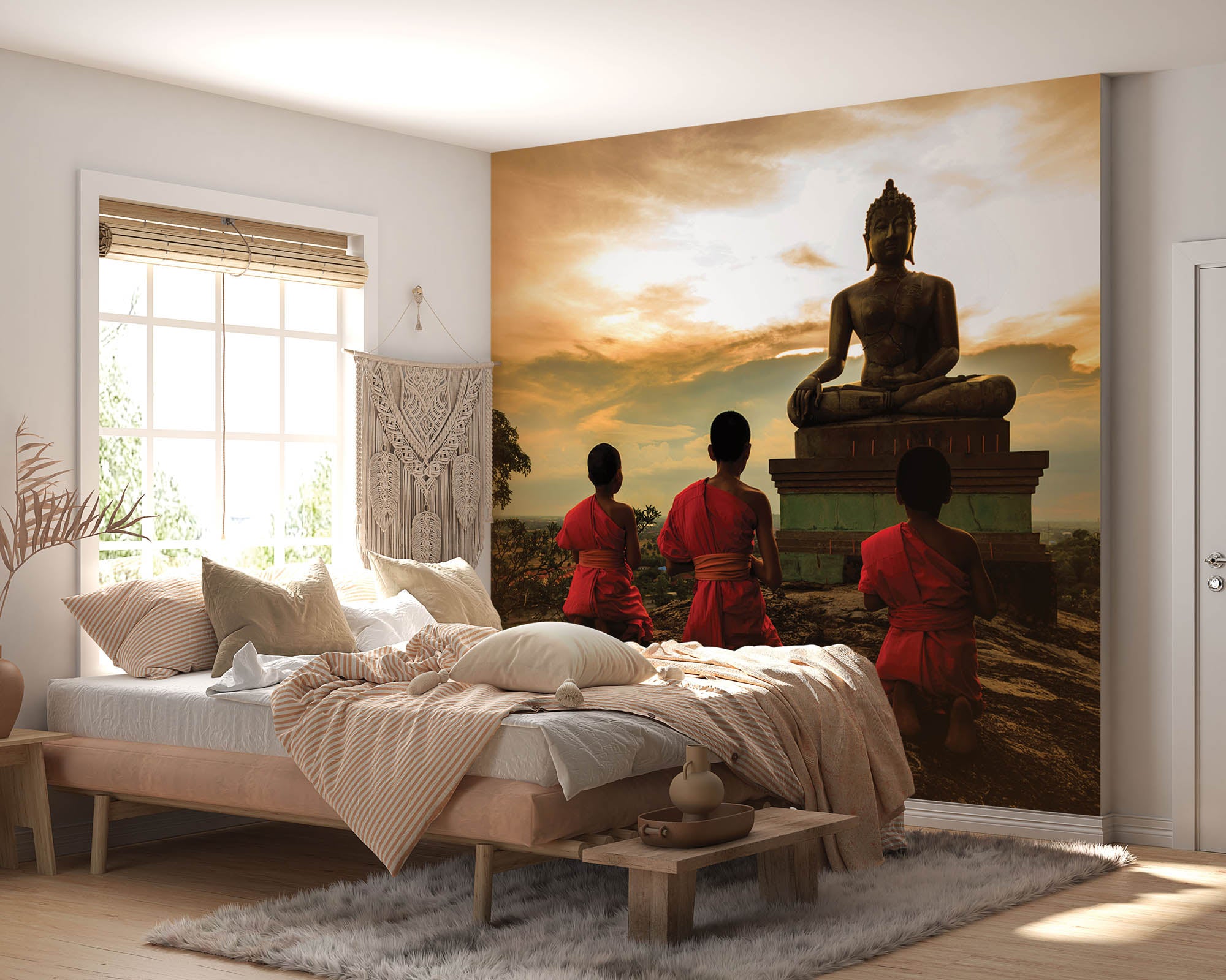 Boeddha met leerlingen - LW00051 Fotobehang