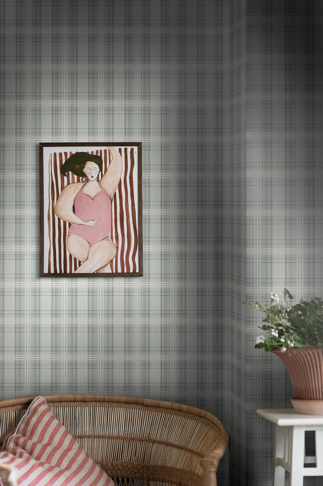 Boråstapeter Cottage garden Tailor´s Tweed 3580 Behang