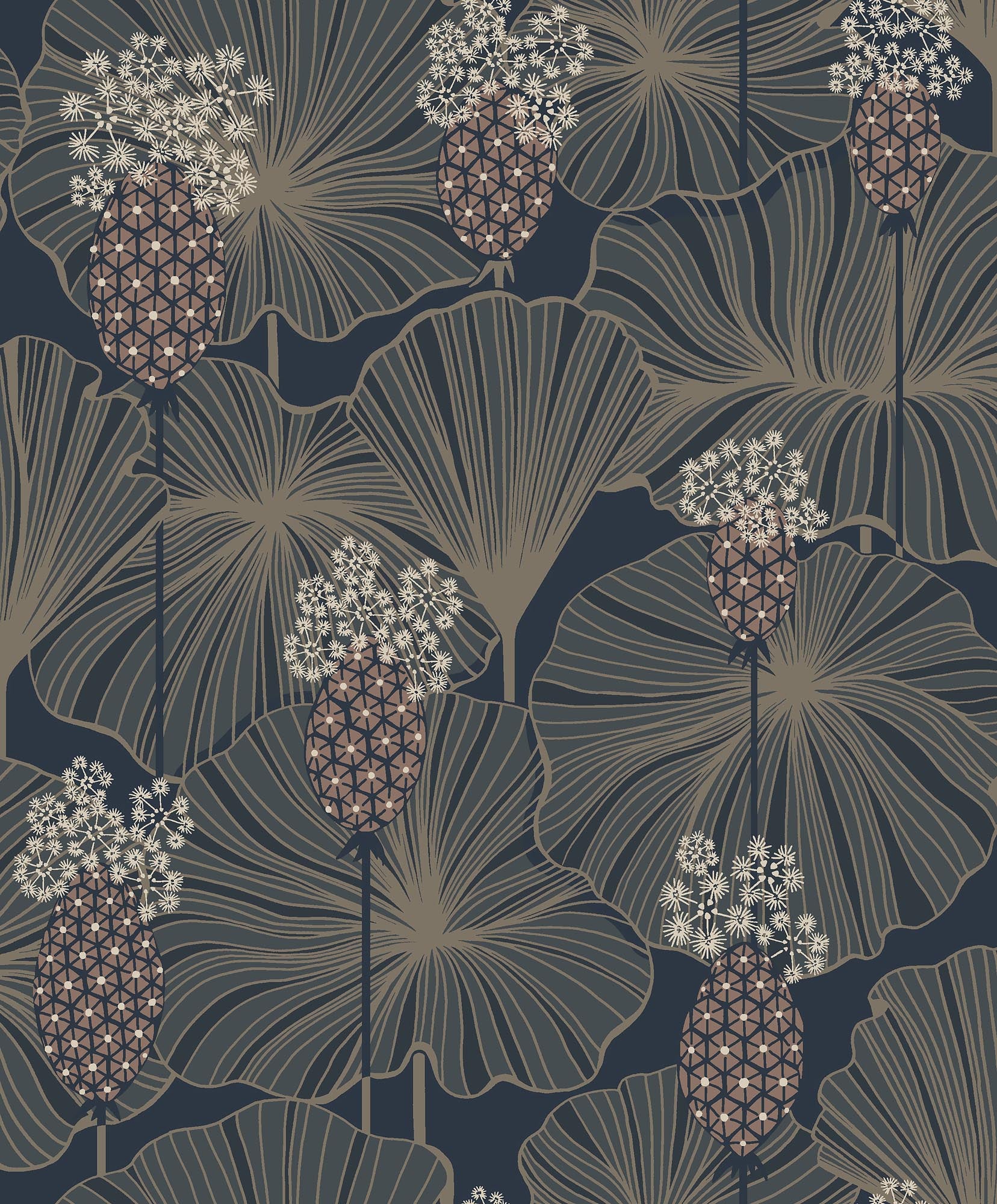 Boråstapeter Eastern Simplicity Umbrella Leaves 3118 Behang