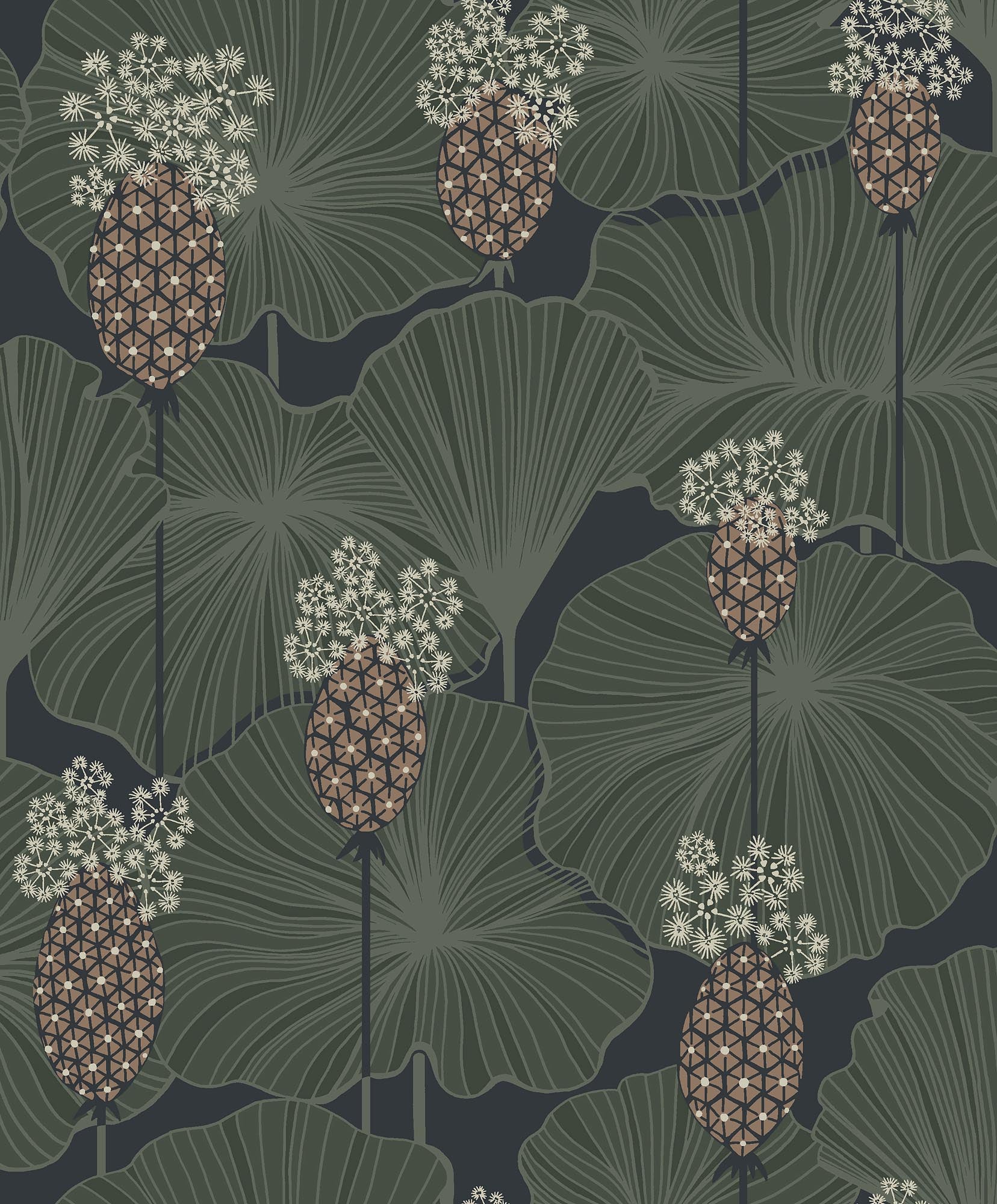 Boråstapeter Eastern Simplicity Umbrella Leaves 3119 Behang