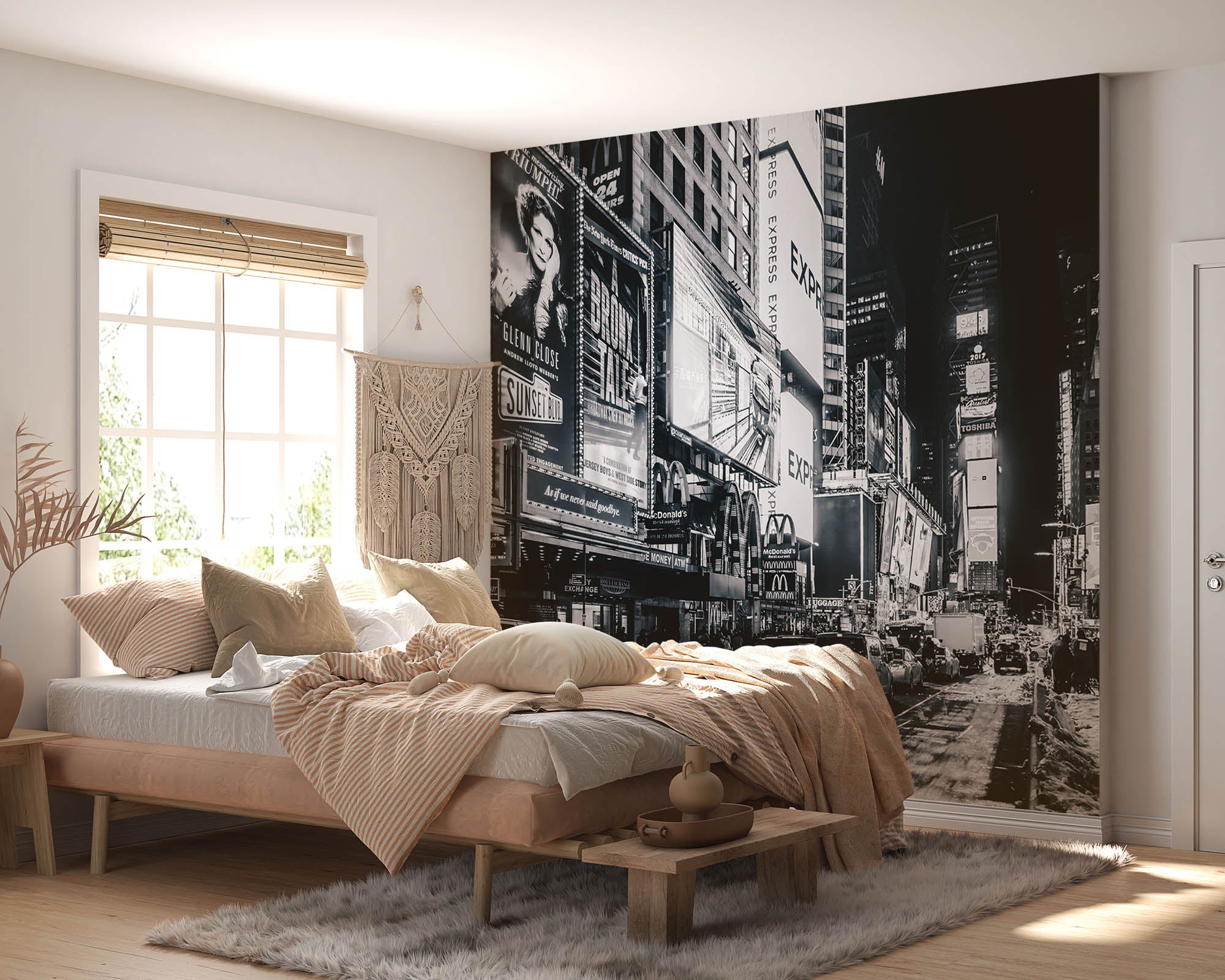 Broadway in zwart-wit - LW00331 Fotobehang