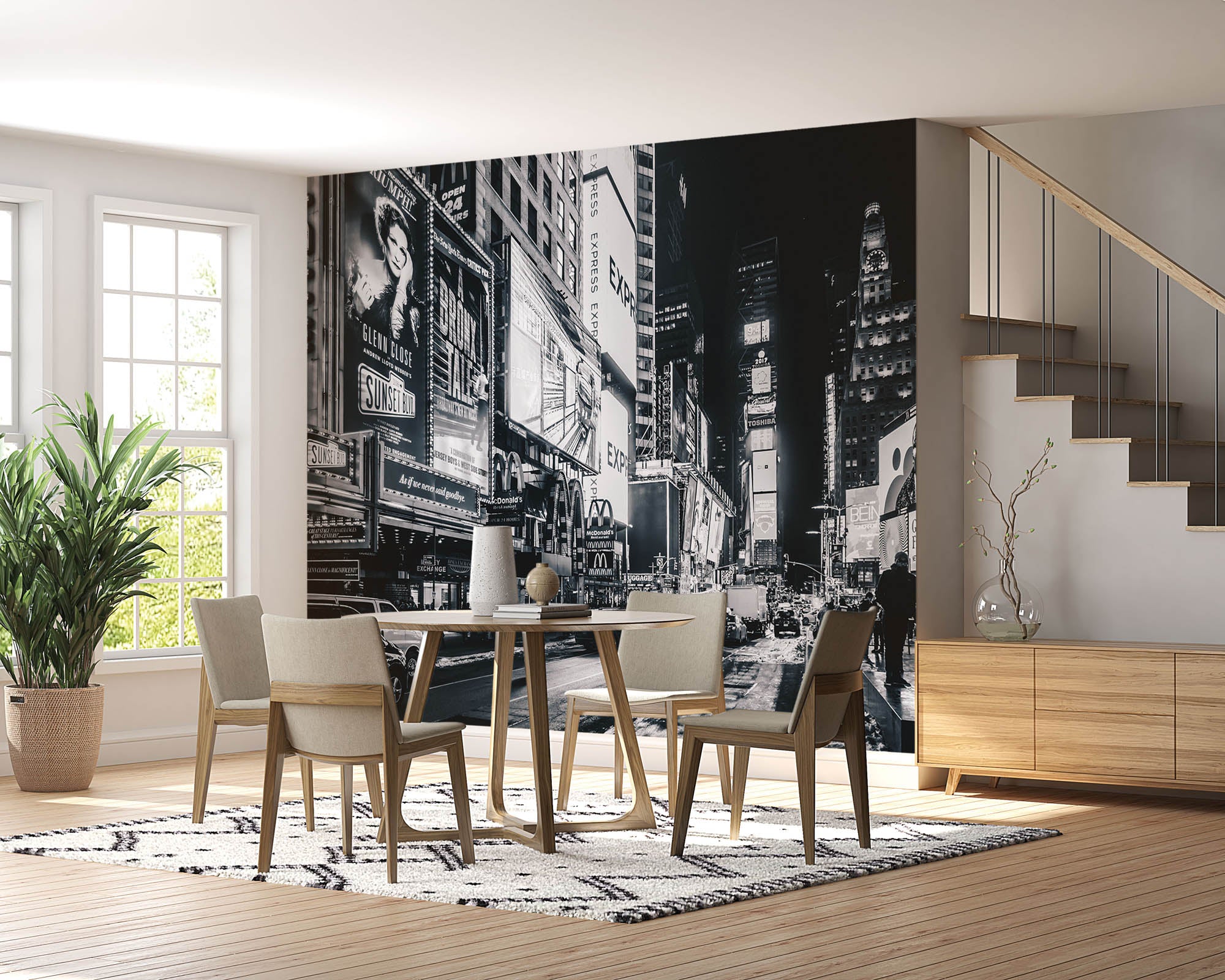 Broadway in zwart-wit - LW00331 Fotobehang