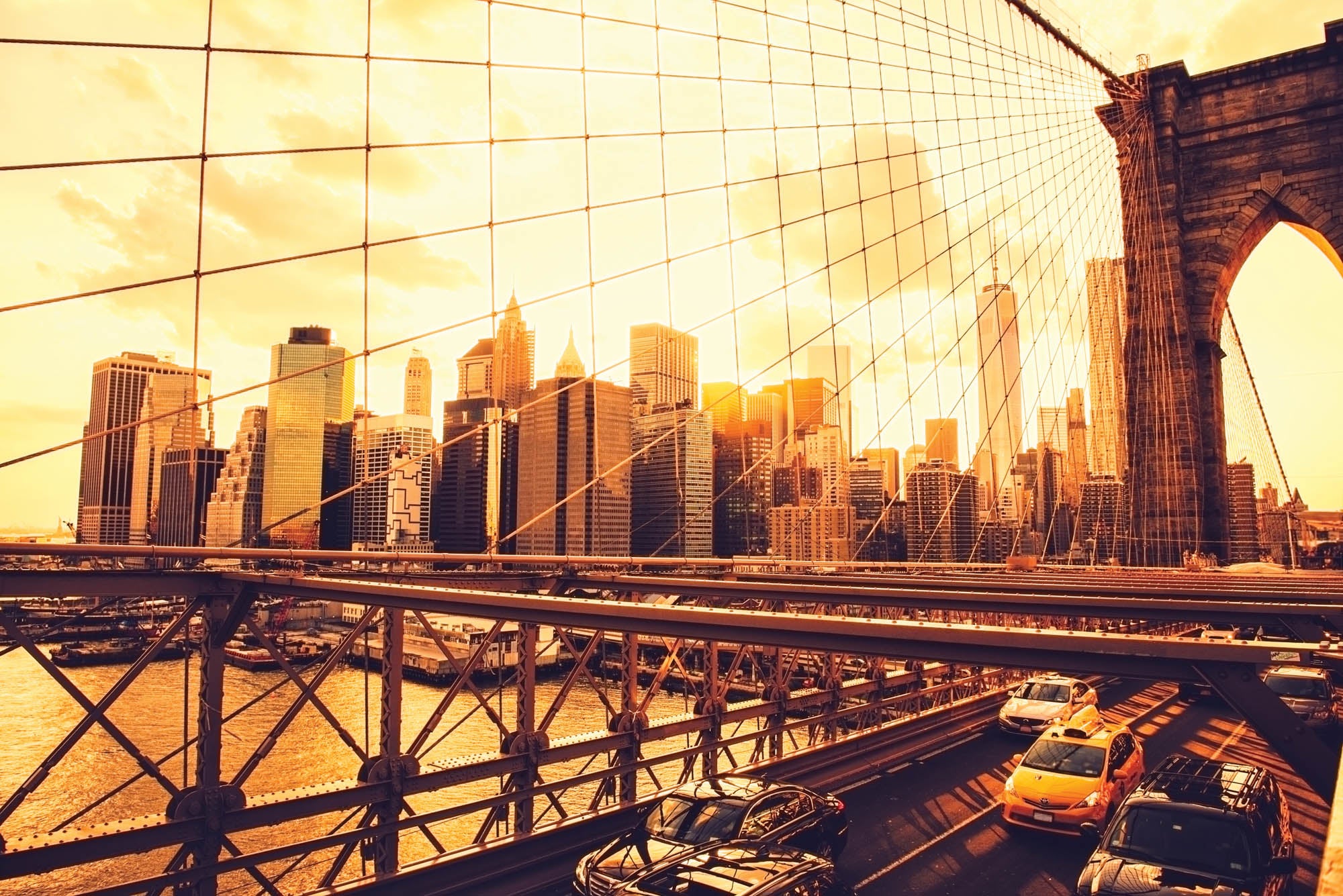 Brooklyn bridge and Manhattan skyline - LW00319