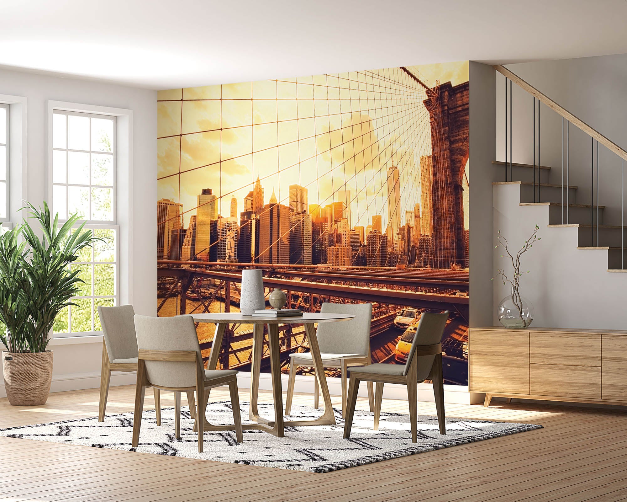 Brooklyn brug en skyline Manhattan  - LW00319 Fotobehang