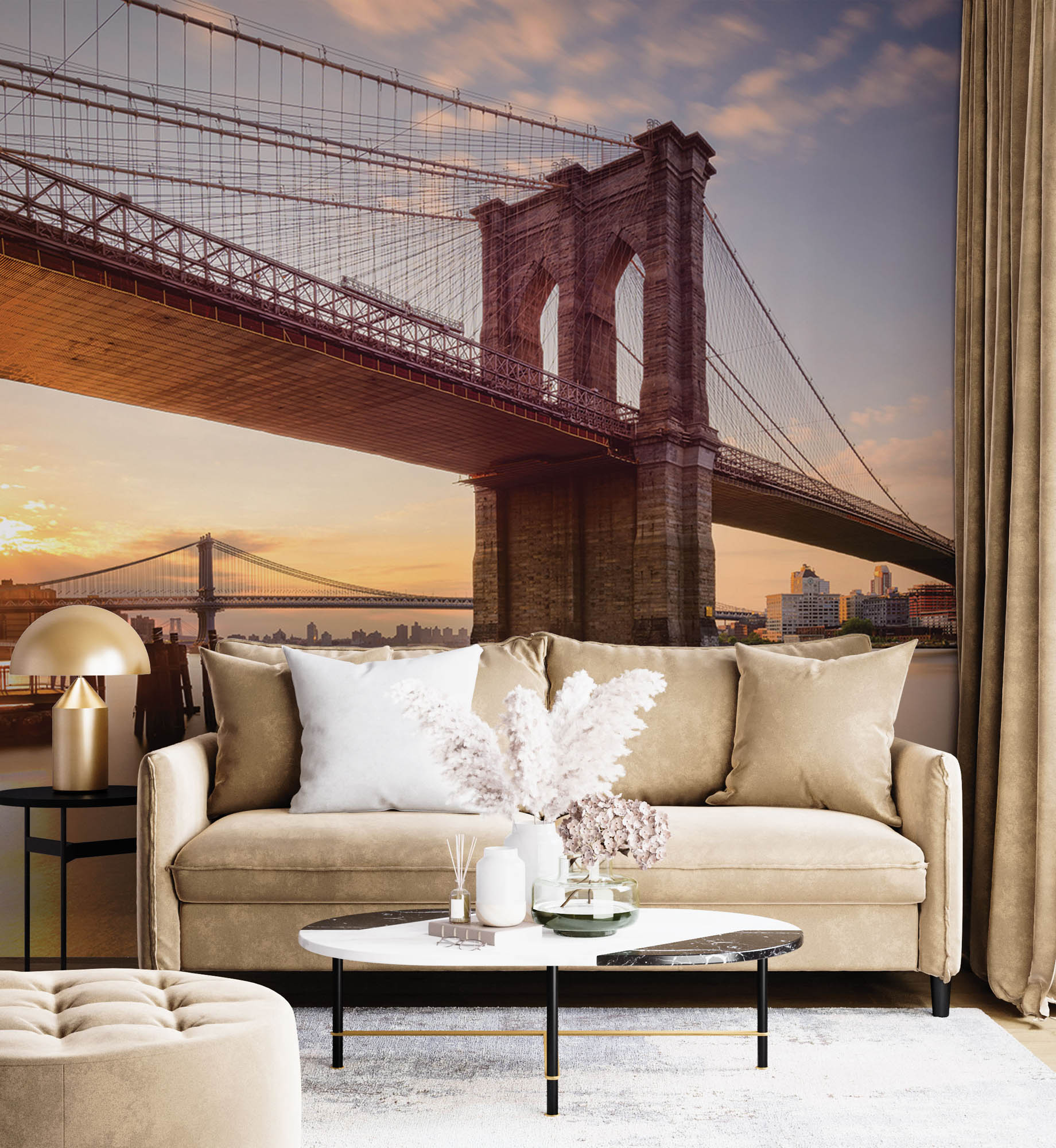 Brooklyn brug New York  - LW00326 Fotobehang