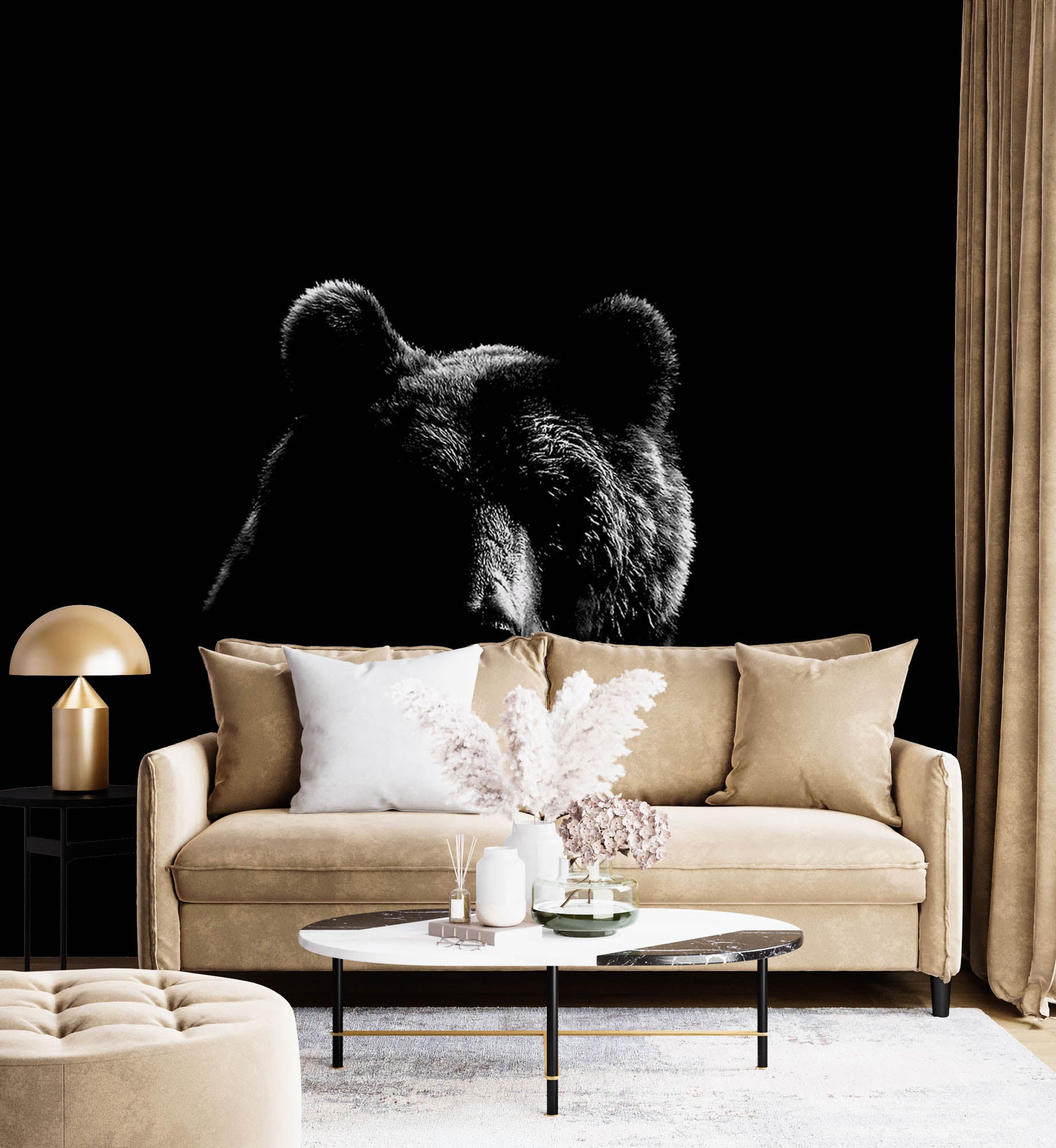 Bruine beer - LW00237 Fotobehang