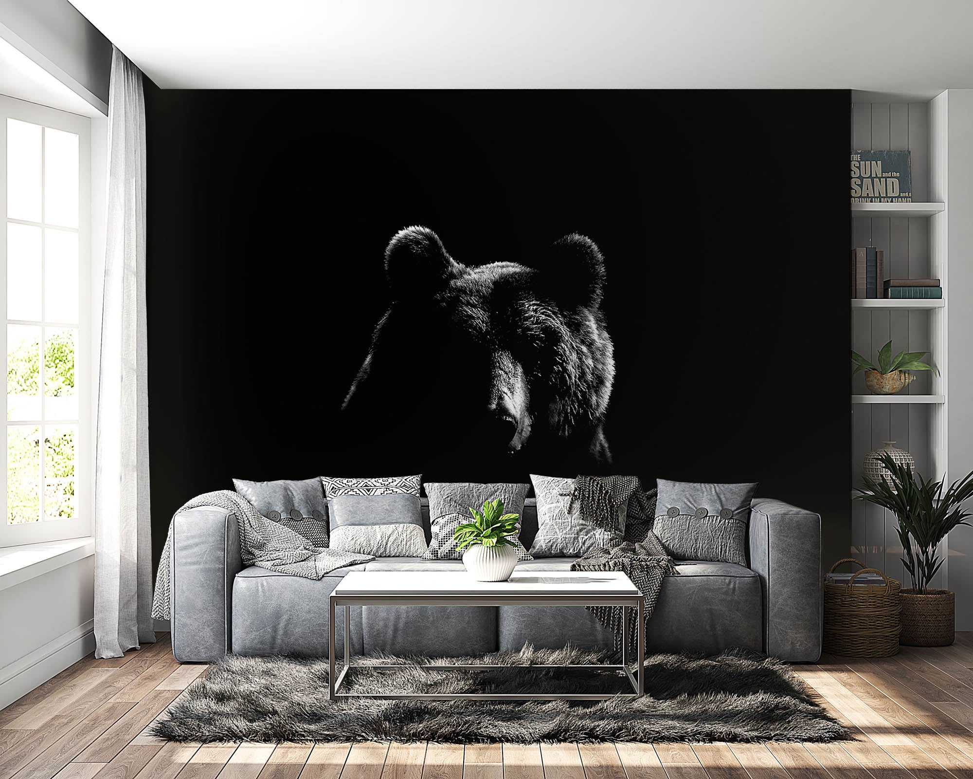 Bruine beer - LW00237 Fotobehang