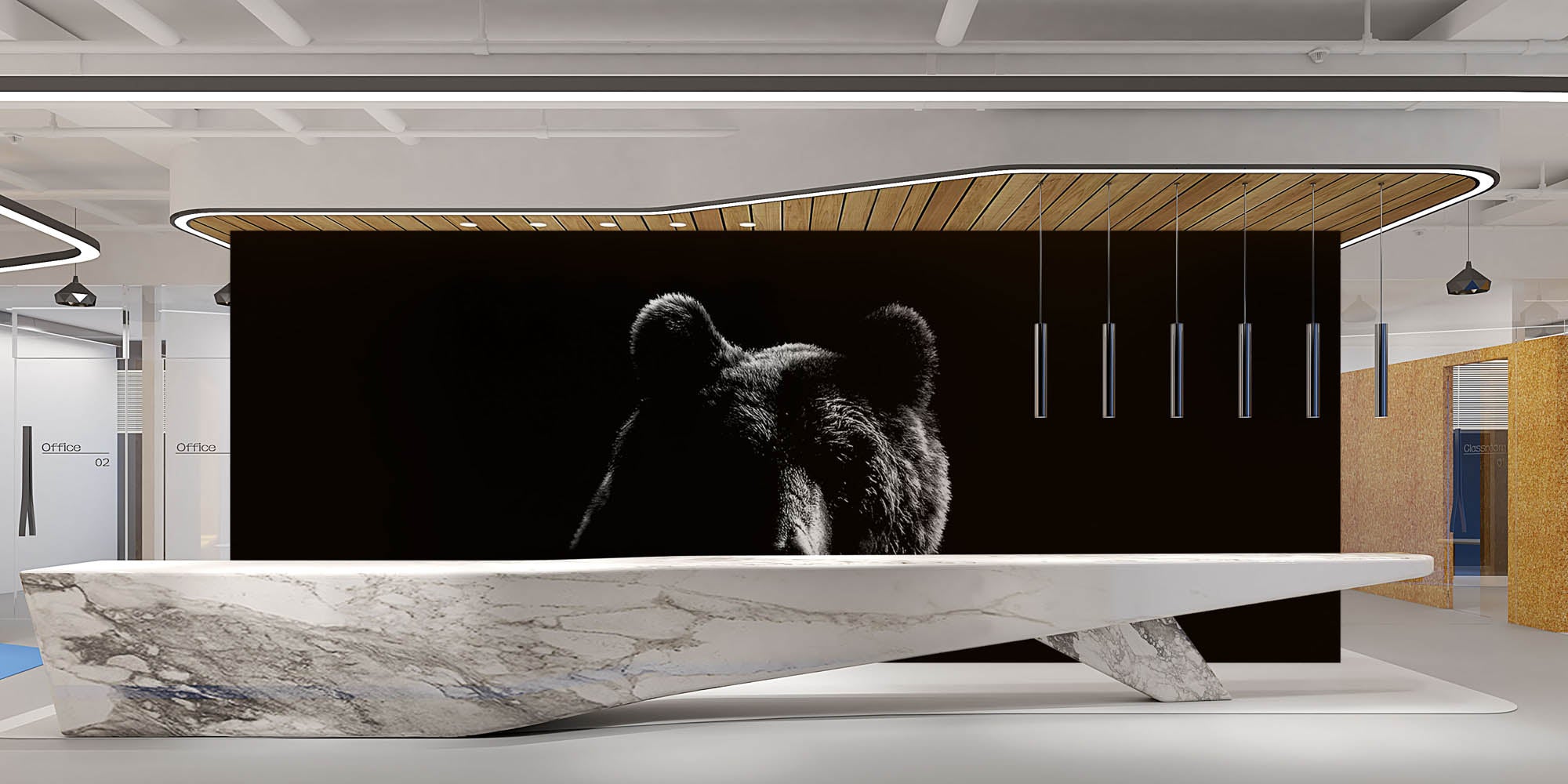 Bruine beer - LW00237 Fotobehang