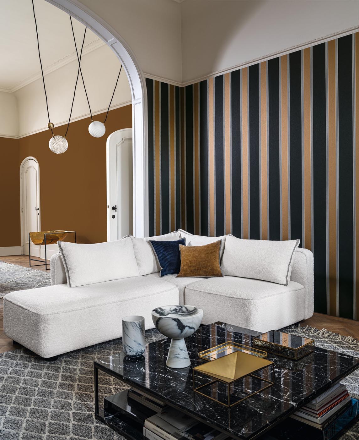 Casamance Square Jasmin Auteuil - 75712548 Behang