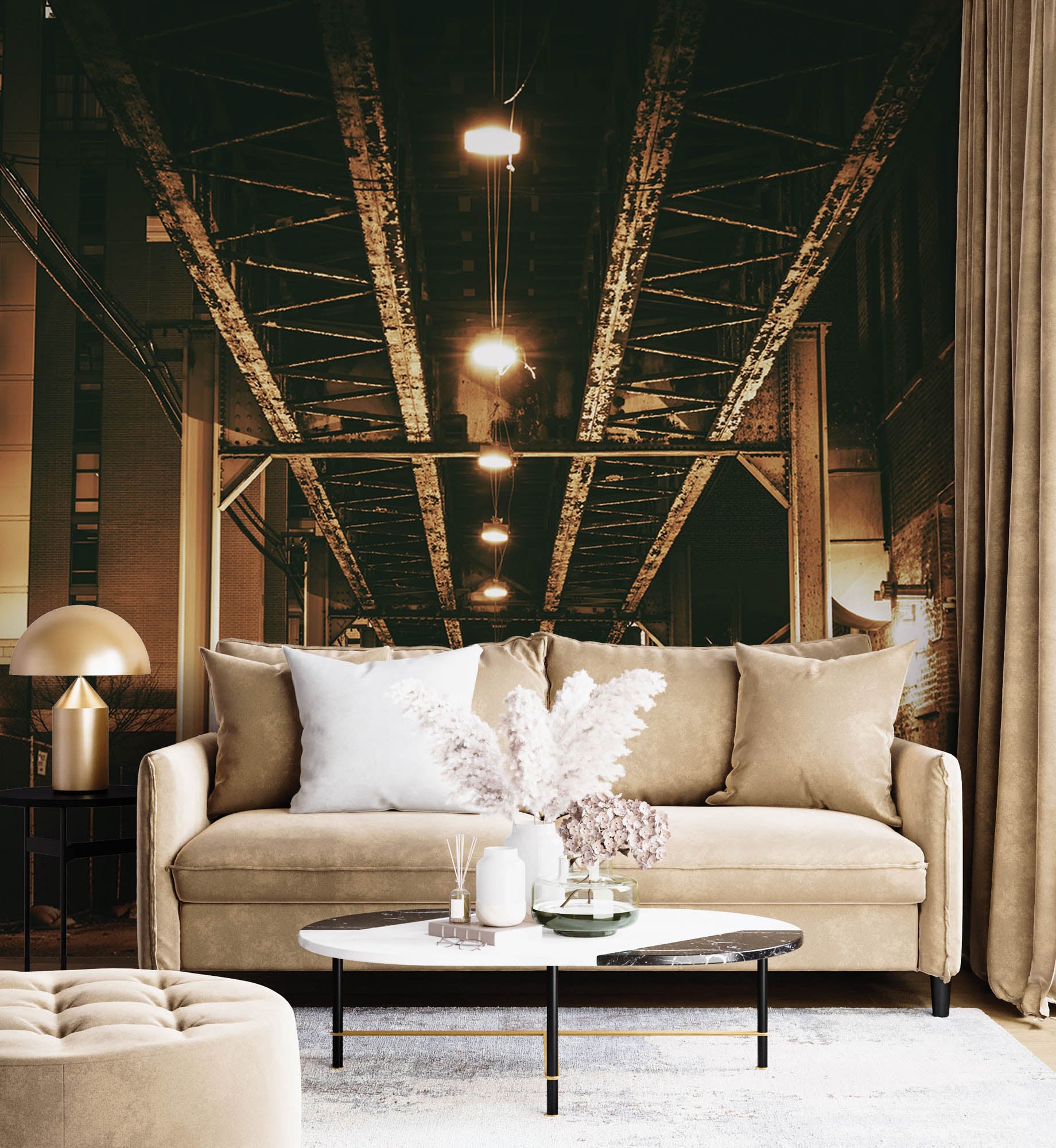 Chicago treinbrug - LW00362 Fotobehang