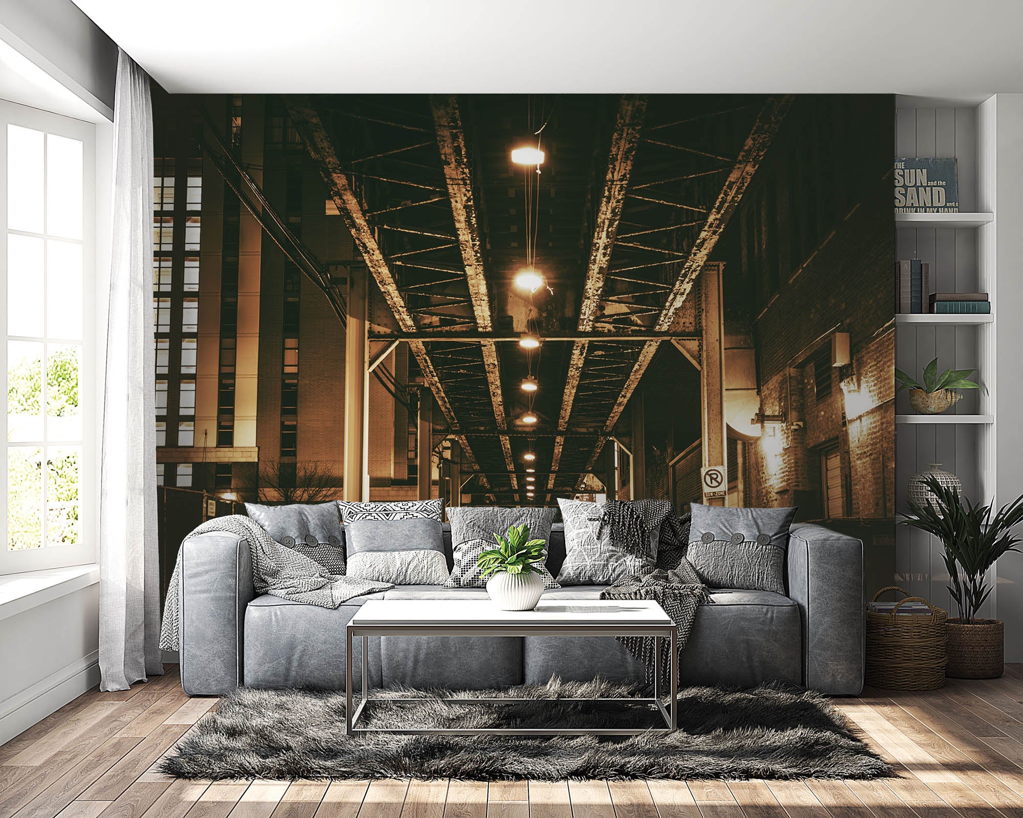 Chicago treinbrug - LW00362 Fotobehang