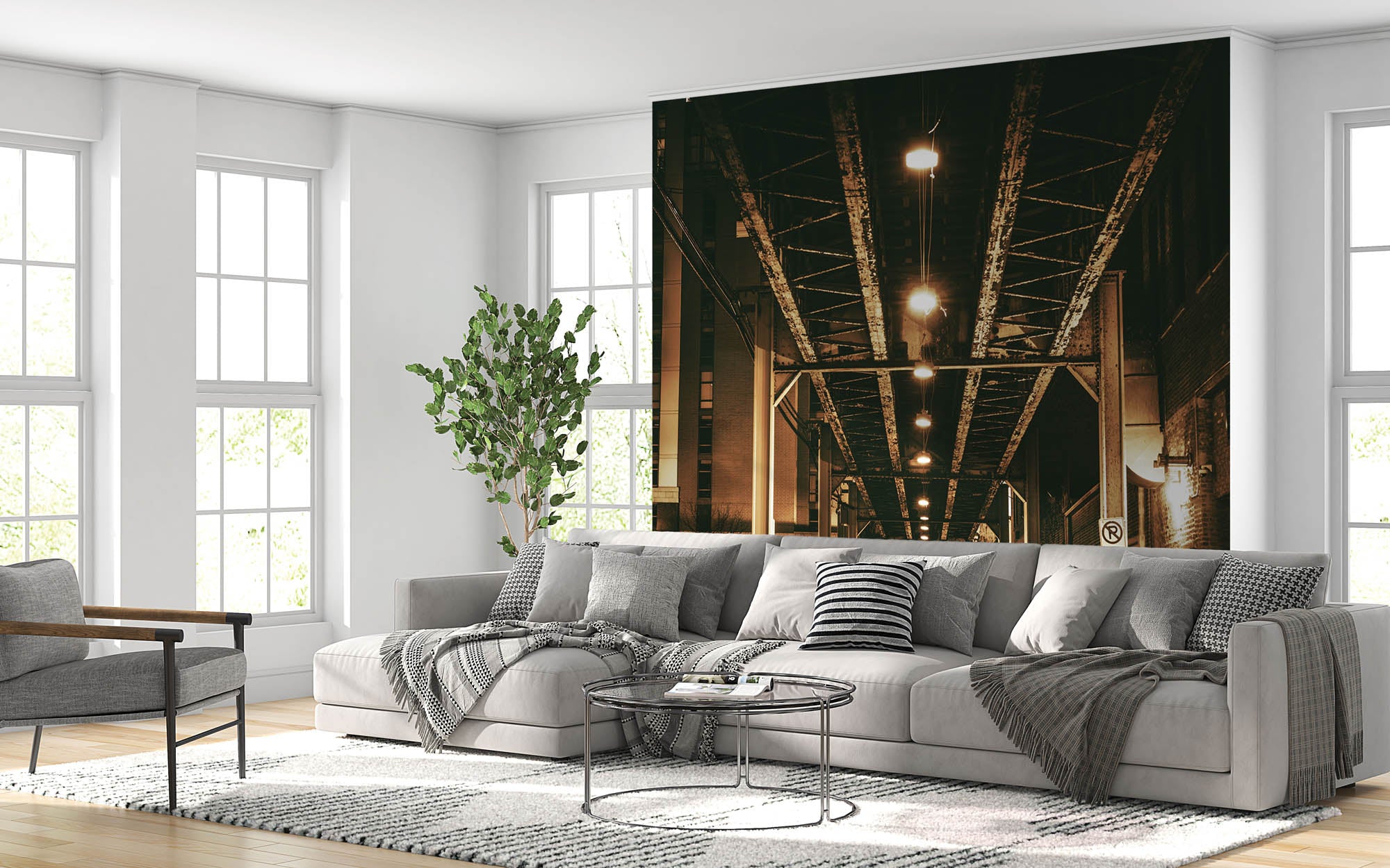 Chicago treinbrug - LW00362 Fotobehang