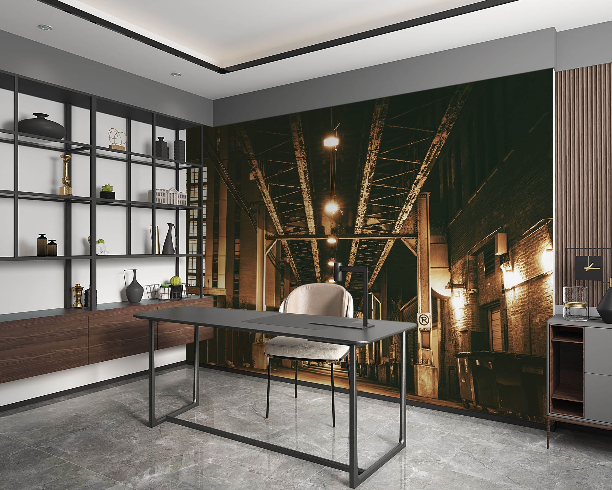 Chicago treinbrug - LW00362 Fotobehang