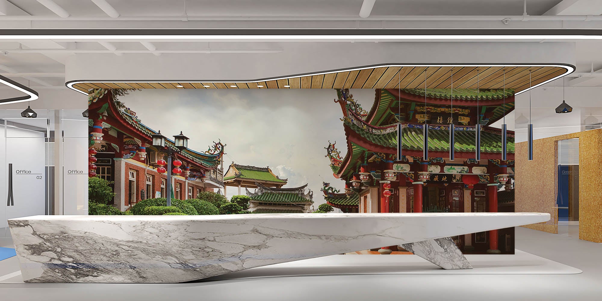 Chinese Tempel - LW00077 Fotobehang