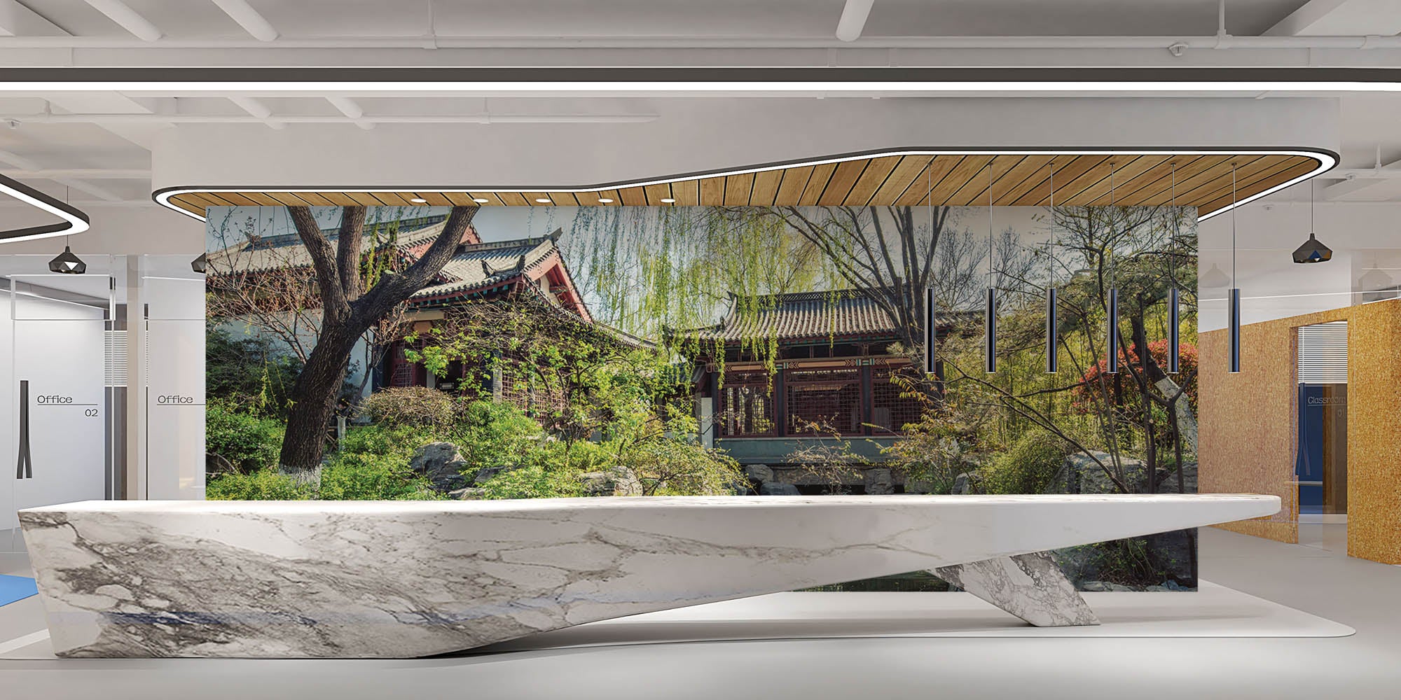 Chinese tuin- LW00067 Fotobehang