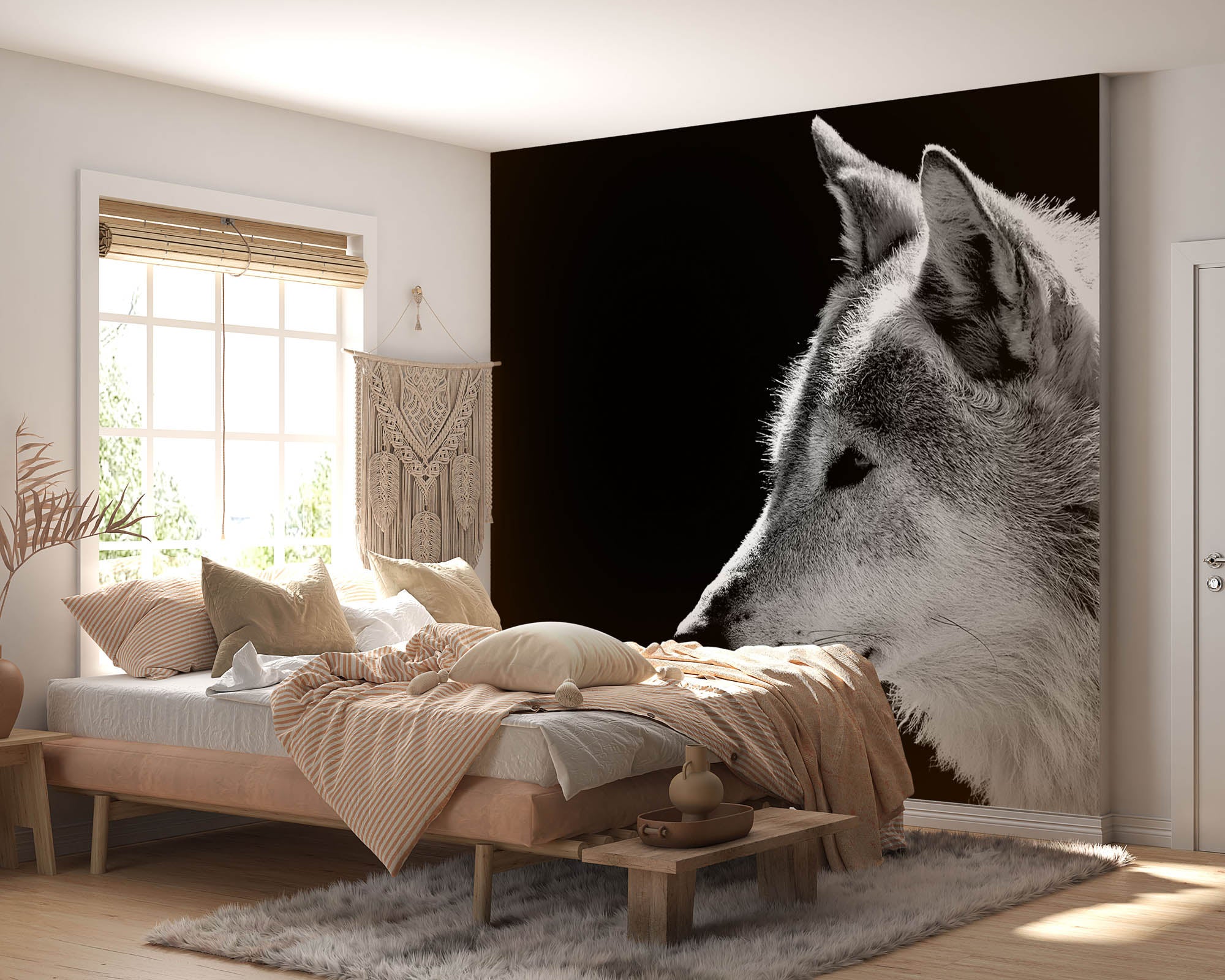 Close-up hoofd wolf - LW00208 Fotobehang