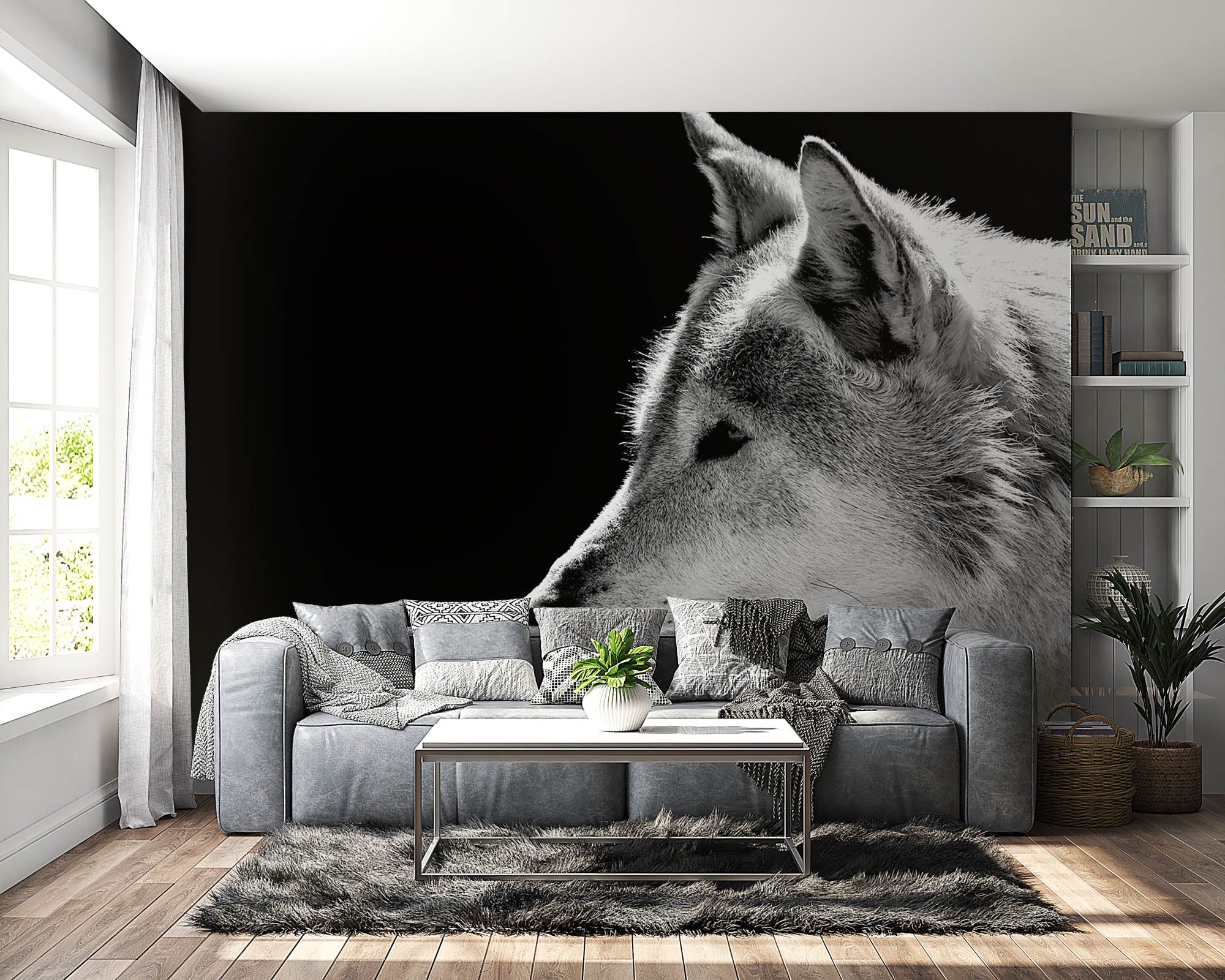 Close-up hoofd wolf - LW00208 Fotobehang