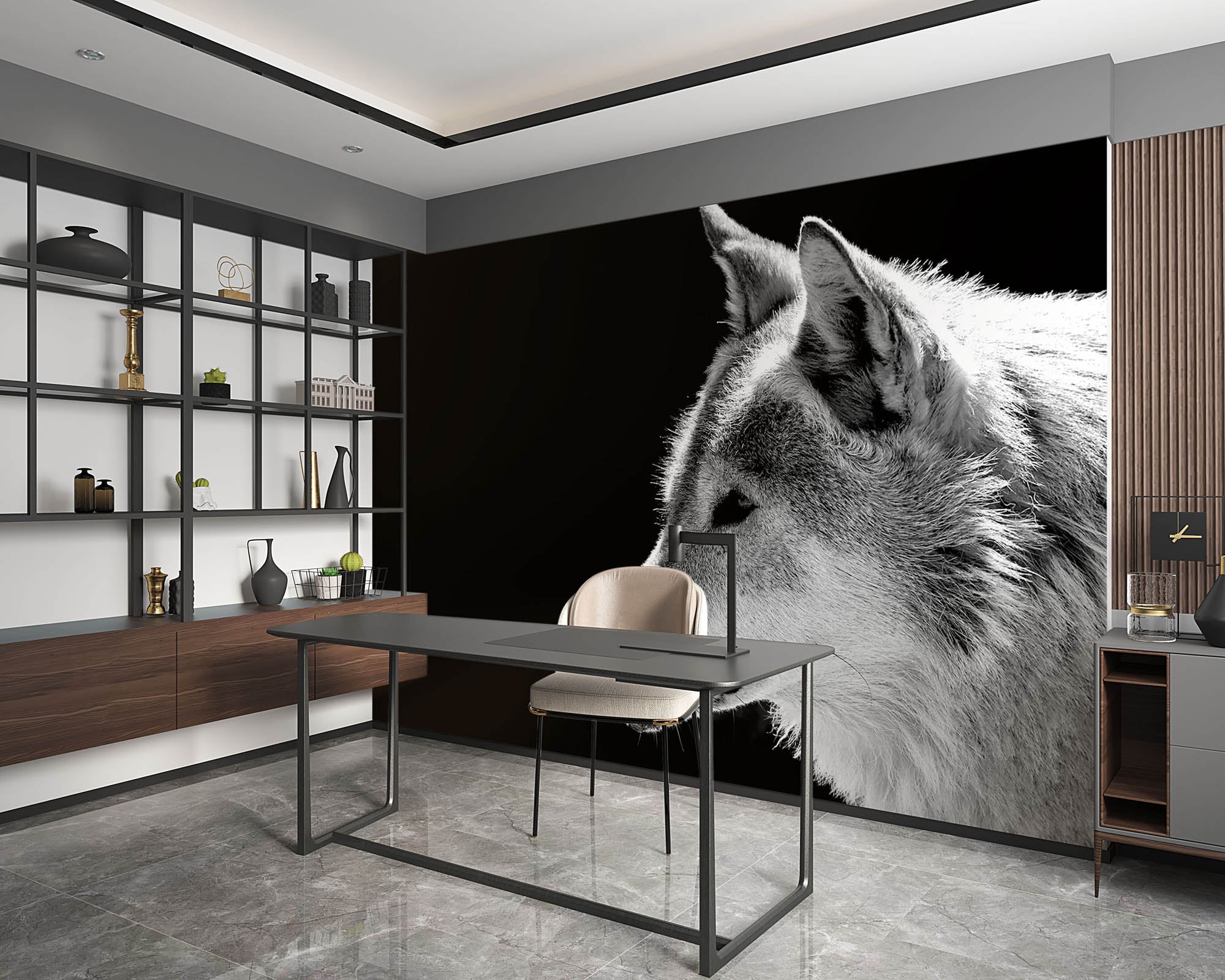 Close-up hoofd wolf - LW00208 Fotobehang