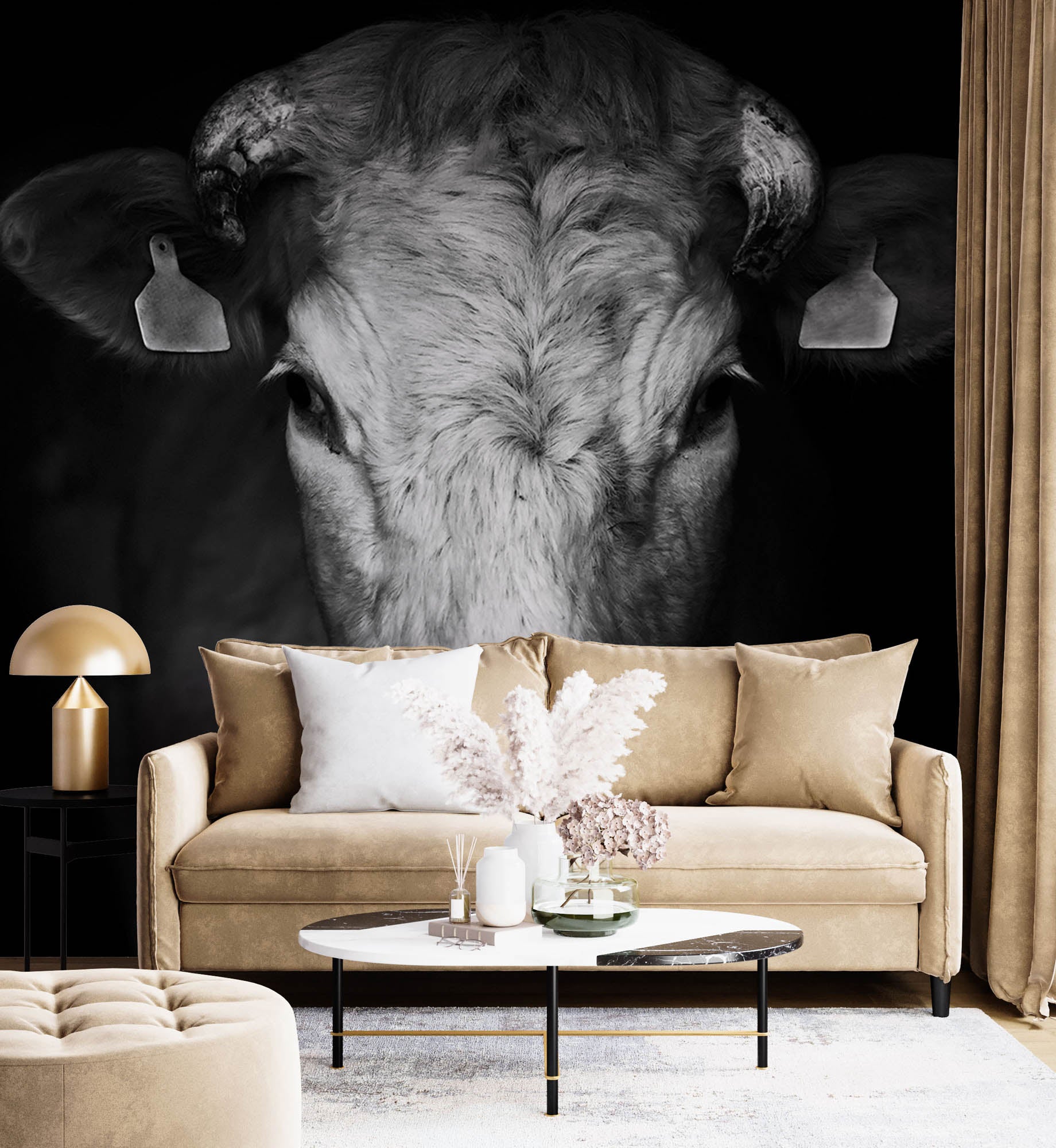 Close-up koe - LW00232 Fotobehang