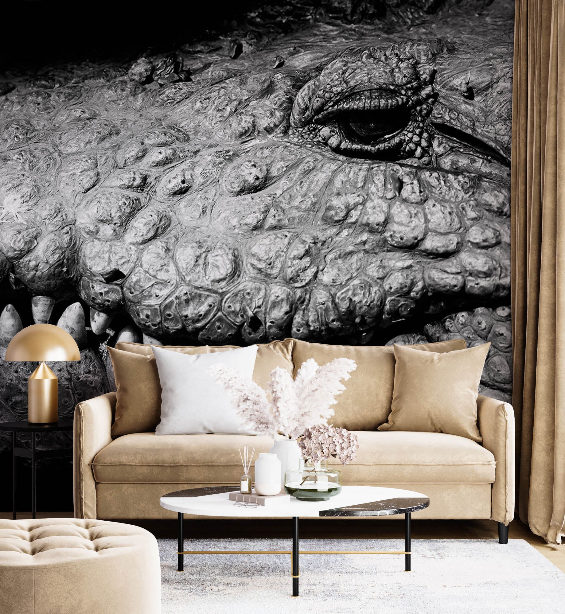 Close-up krokodil - LW00217 Fotobehang