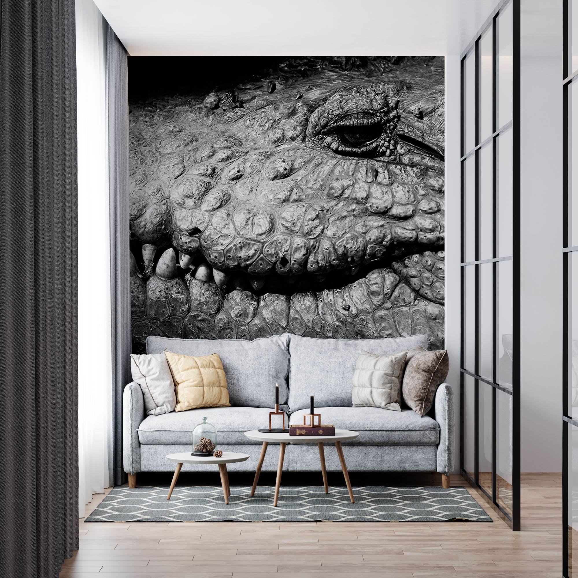 Close-up krokodil - LW00217 Fotobehang