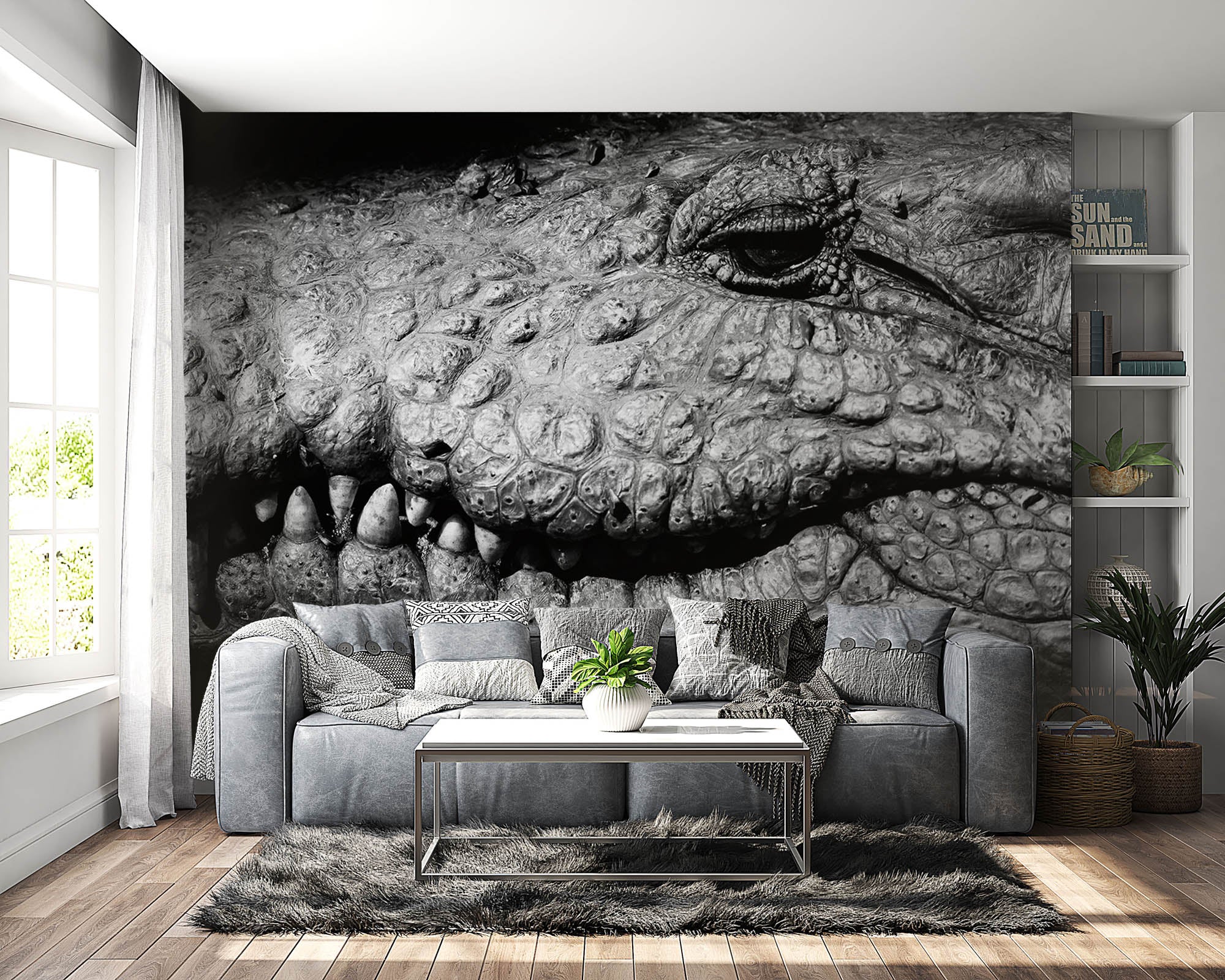 Close-up krokodil - LW00217 Fotobehang