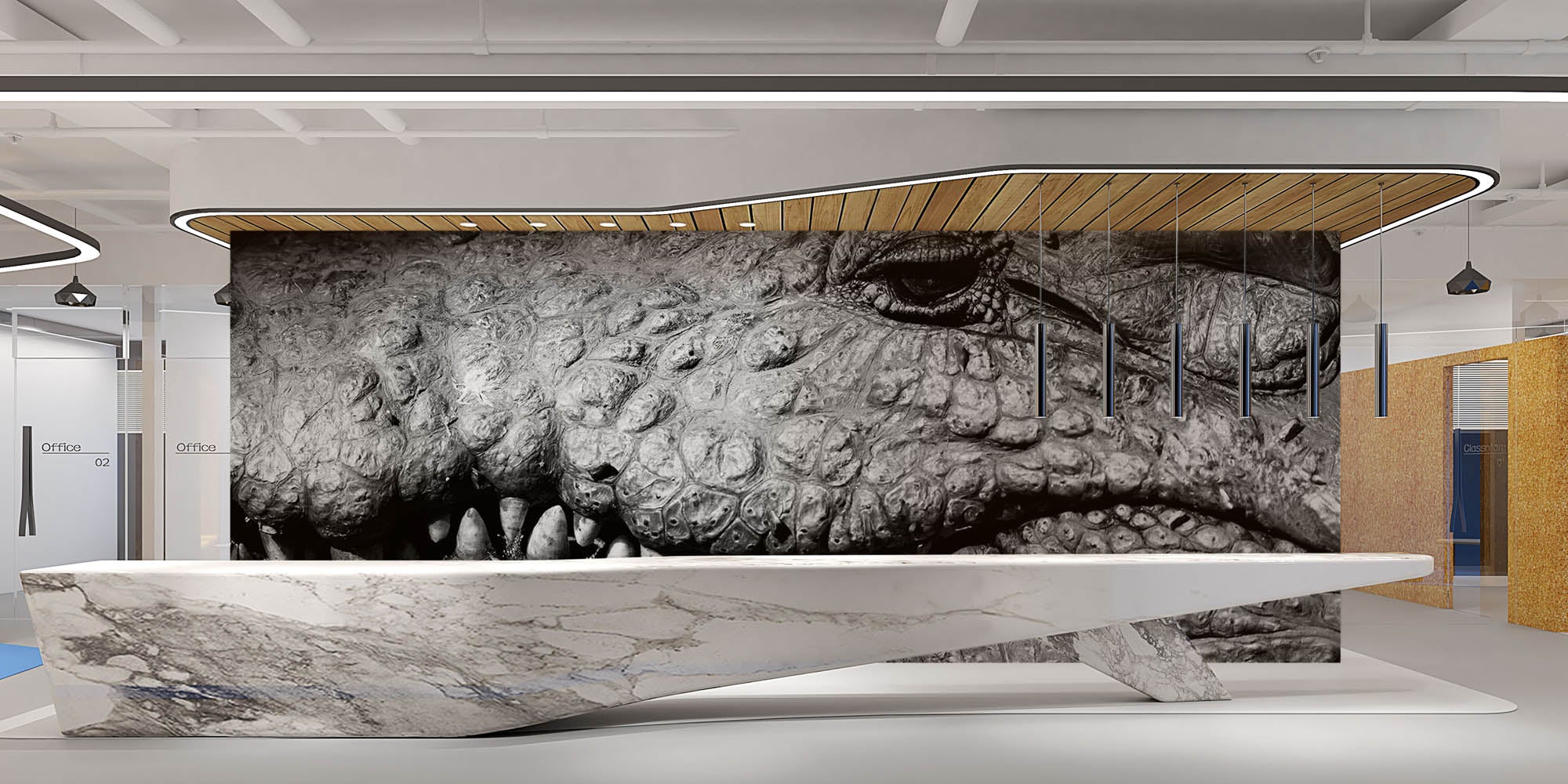 Close-up krokodil - LW00217 Fotobehang