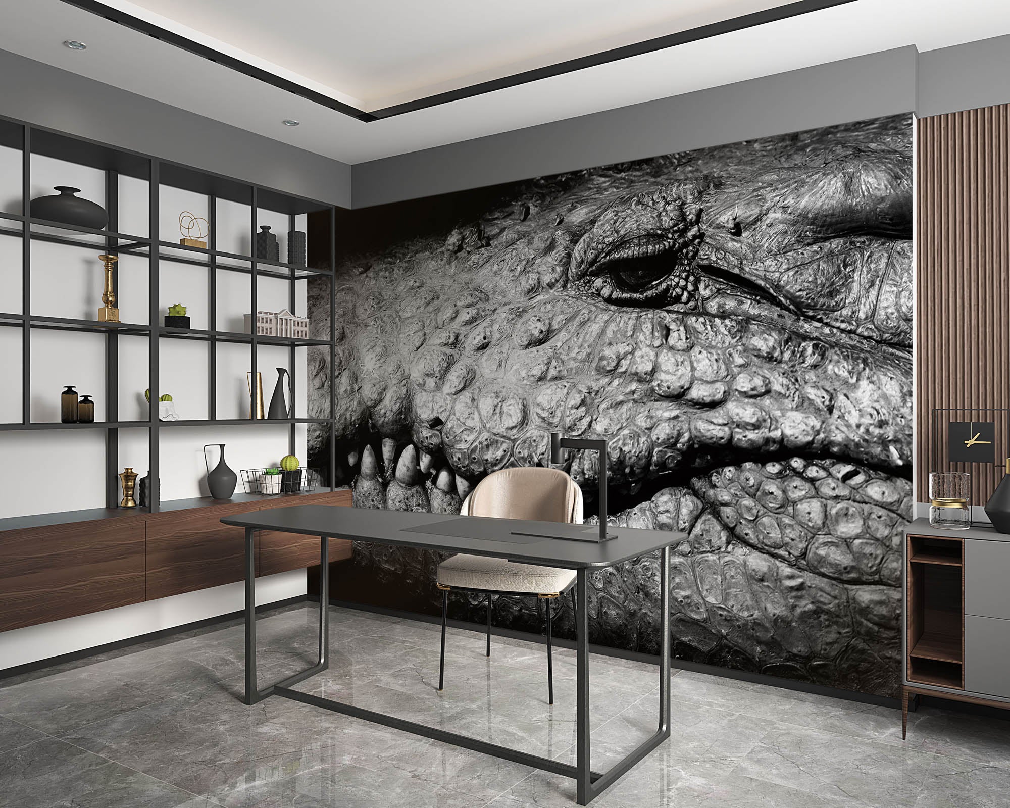 Close-up krokodil - LW00217 Fotobehang