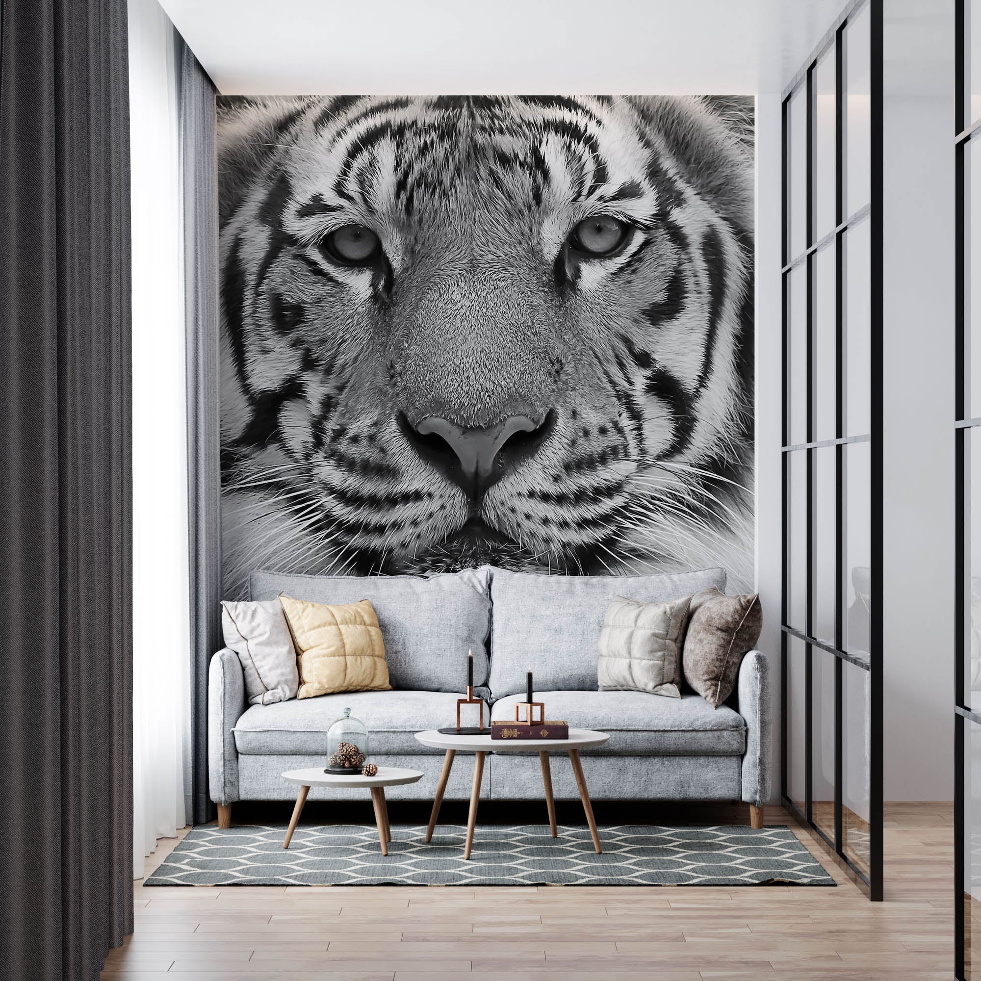 Close-up portret van een tijger - LW00227 Fotobehang