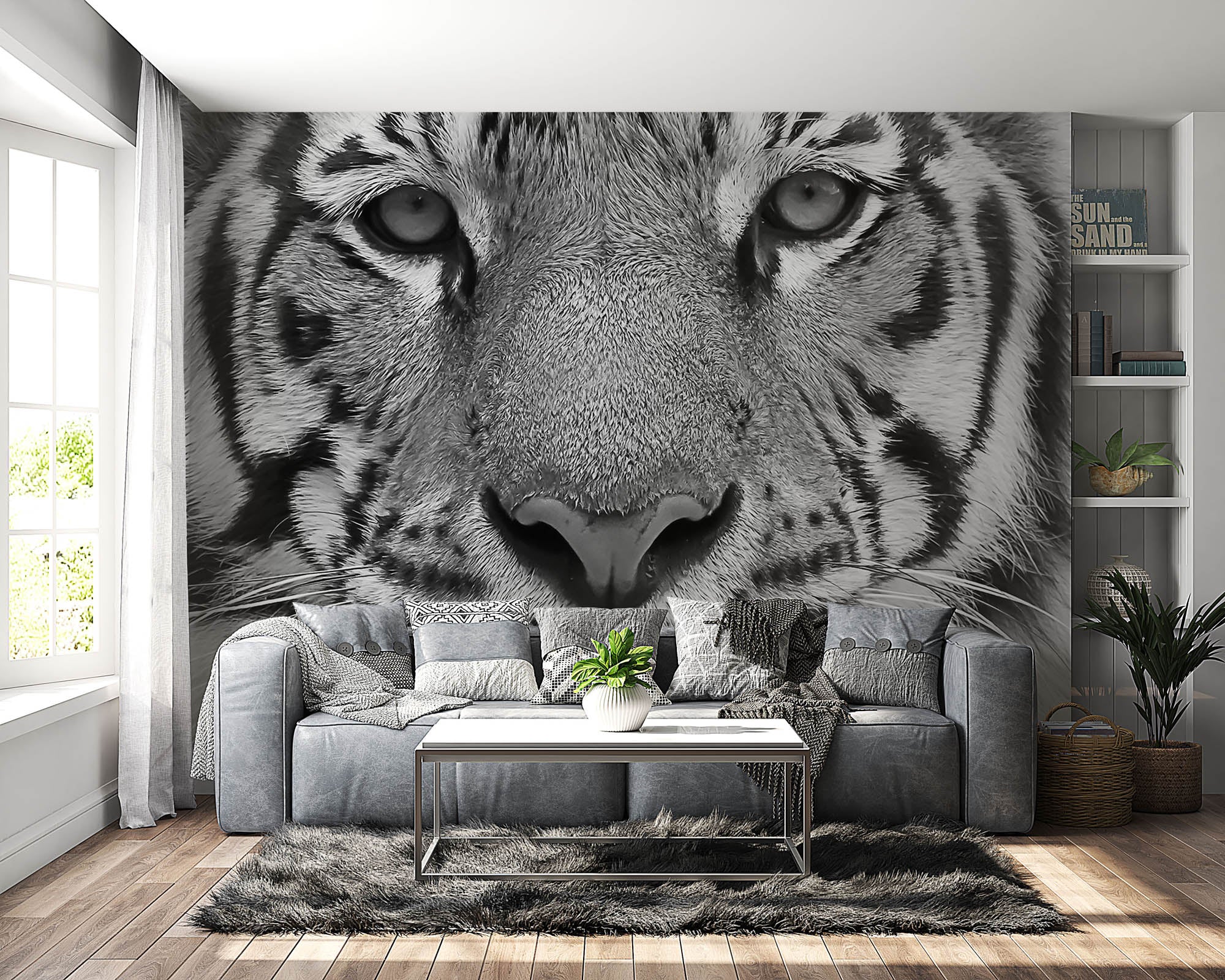 Close-up portret van een tijger - LW00227 Fotobehang