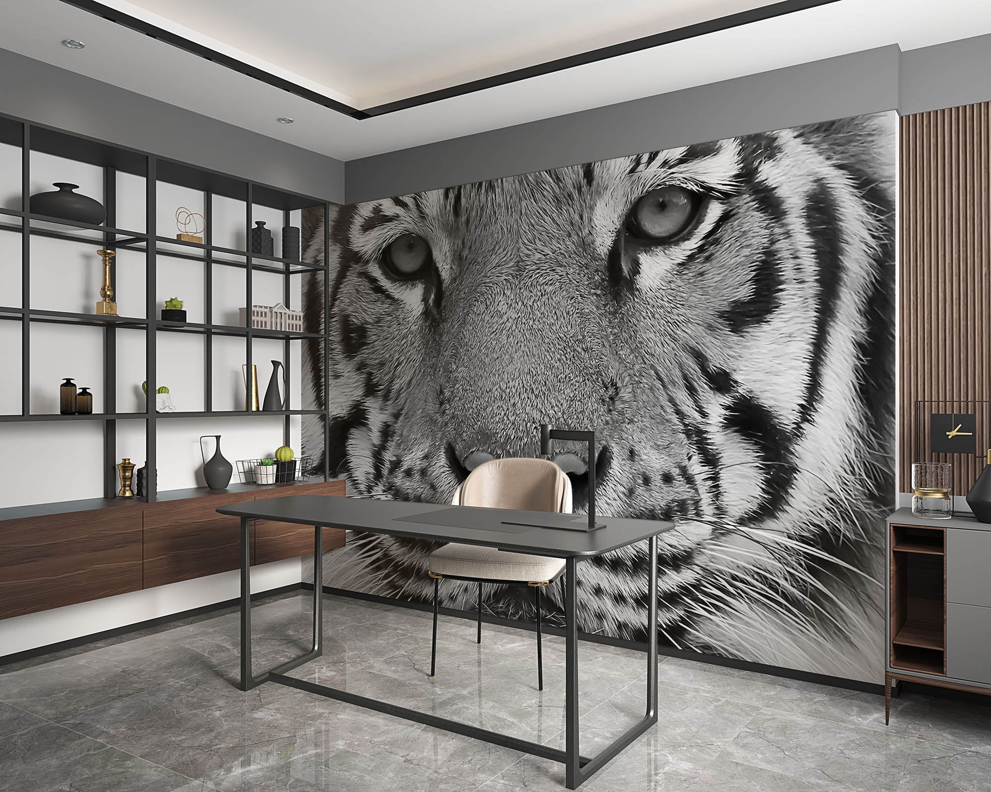 Close-up portret van een tijger - LW00227 Fotobehang